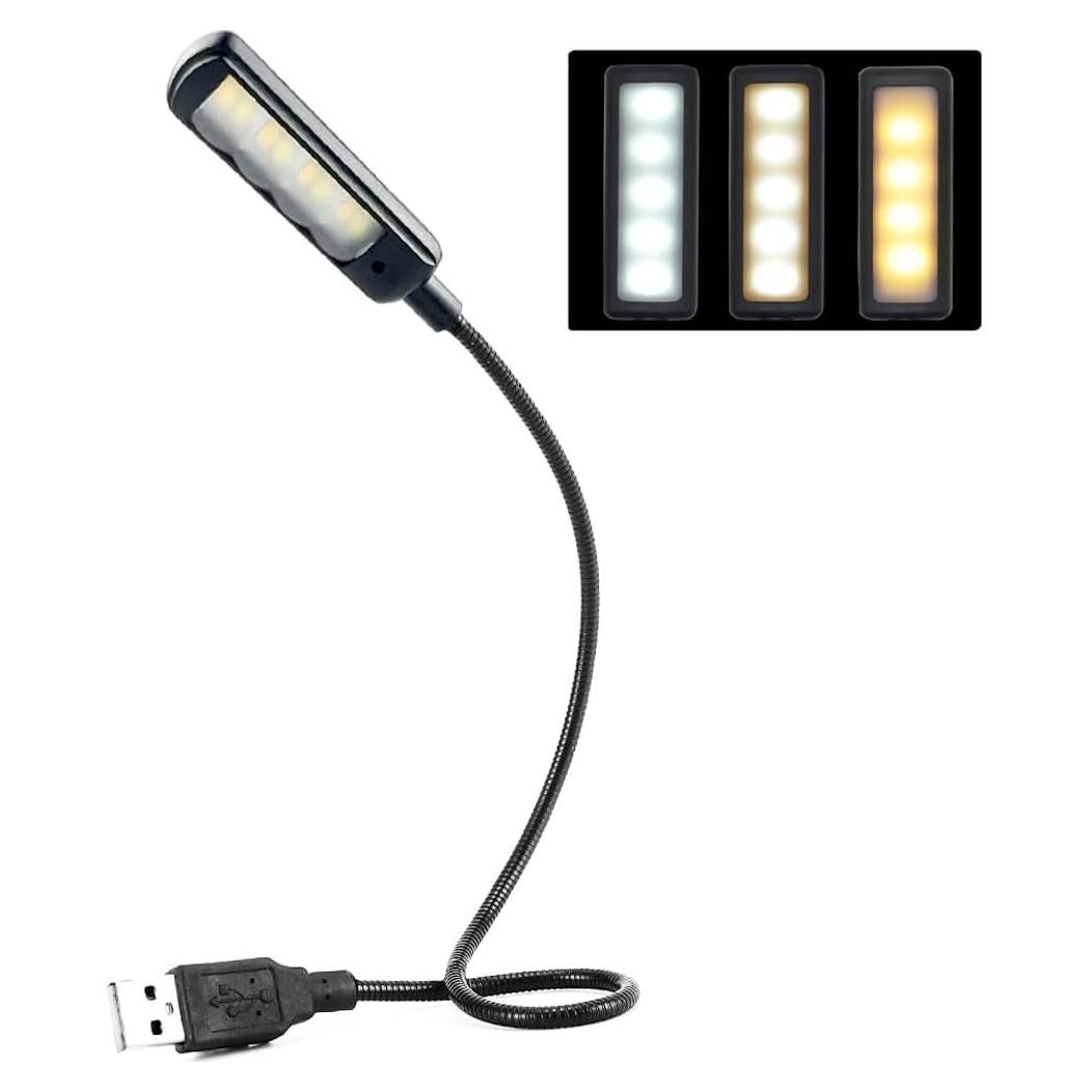 Luz USB Flexible BUBOSPER para Teclado de Laptop 3 Brillos