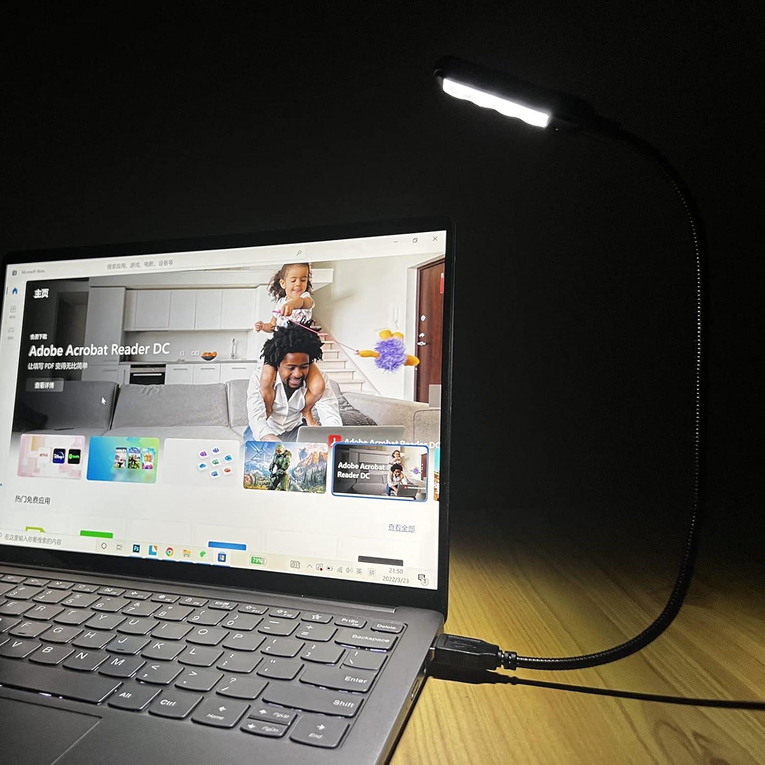 Luz USB Flexible BUBOSPER para Teclado de Laptop 3 Brillos