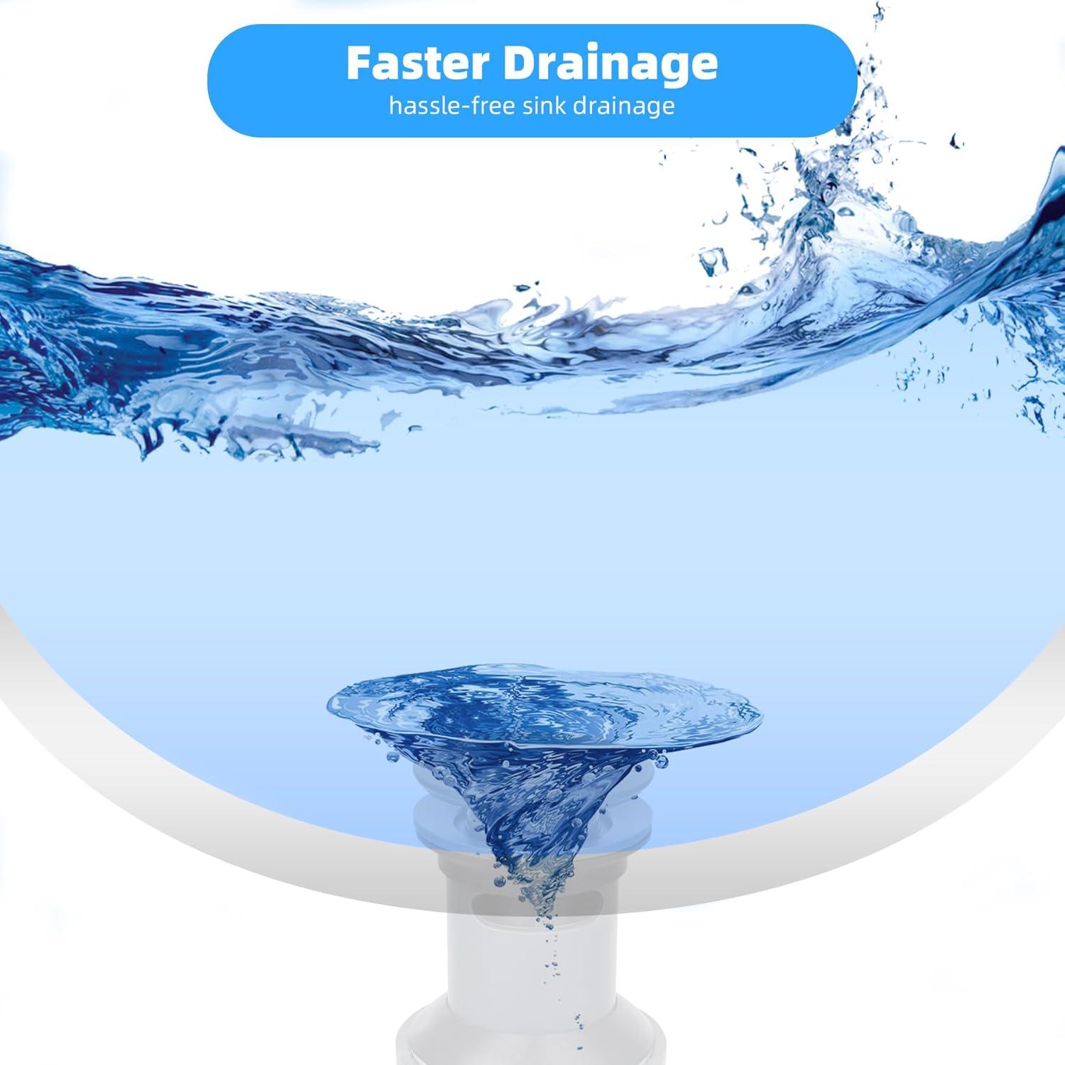 Hibbent 10 Tapones Universales para Lavabo de Baño Cromo