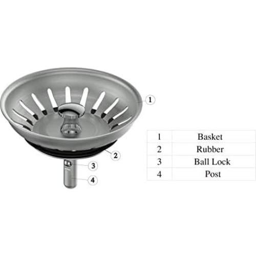 Canasta de Fregadero KANARY Acero Inoxidable Doble 9.5cm