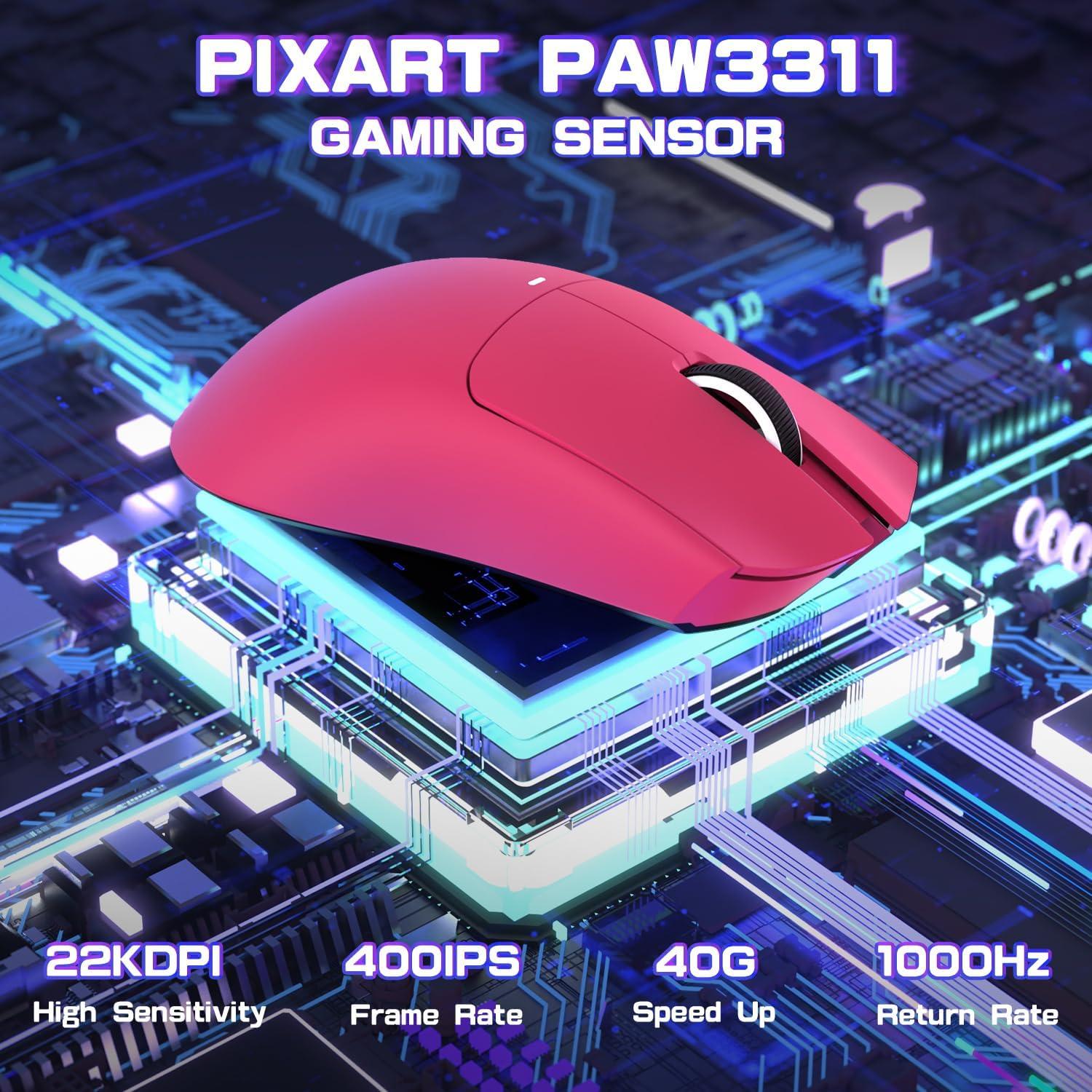 Ratón Gaming Inalámbrico ATTACK SHARK X11SE 22000 DPI Rojo