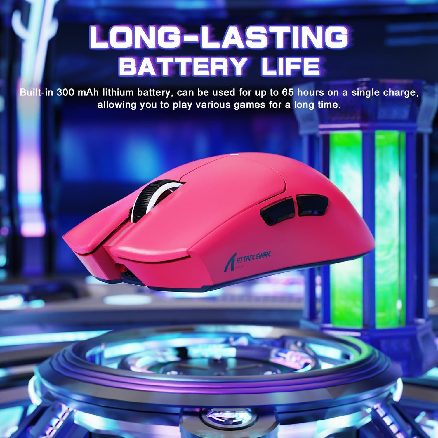 Ratón Gaming Inalámbrico ATTACK SHARK X11SE 22000 DPI Rojo