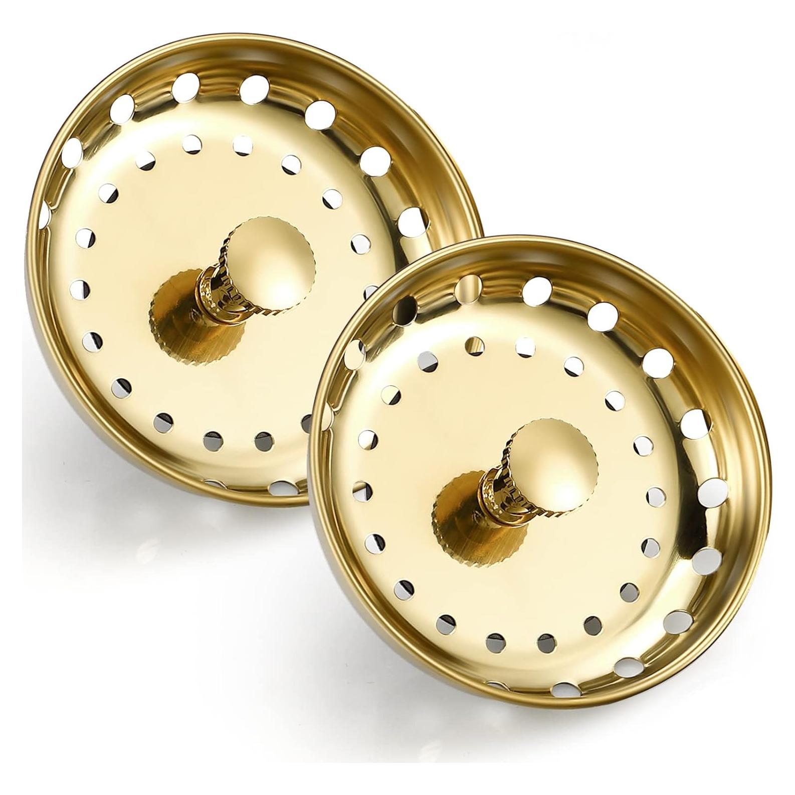 Filtro de Desagüe de Acero Inoxidable Retisee 2 Pcs 8.89 cm Oro