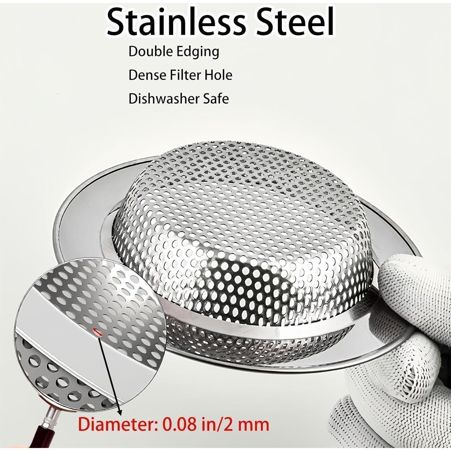 Colador de Fregadero Criyar Acero Inoxidable 11.43 cm 2 Pcs