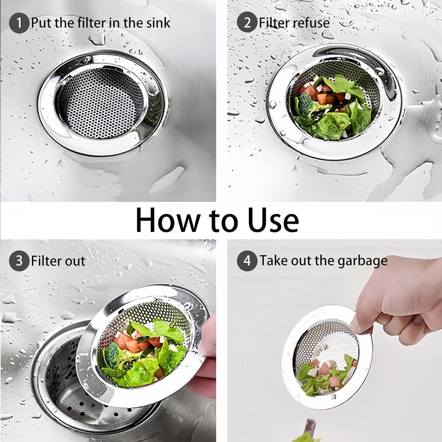 Colador de Fregadero Criyar Acero Inoxidable 11.43 cm 2 Pcs