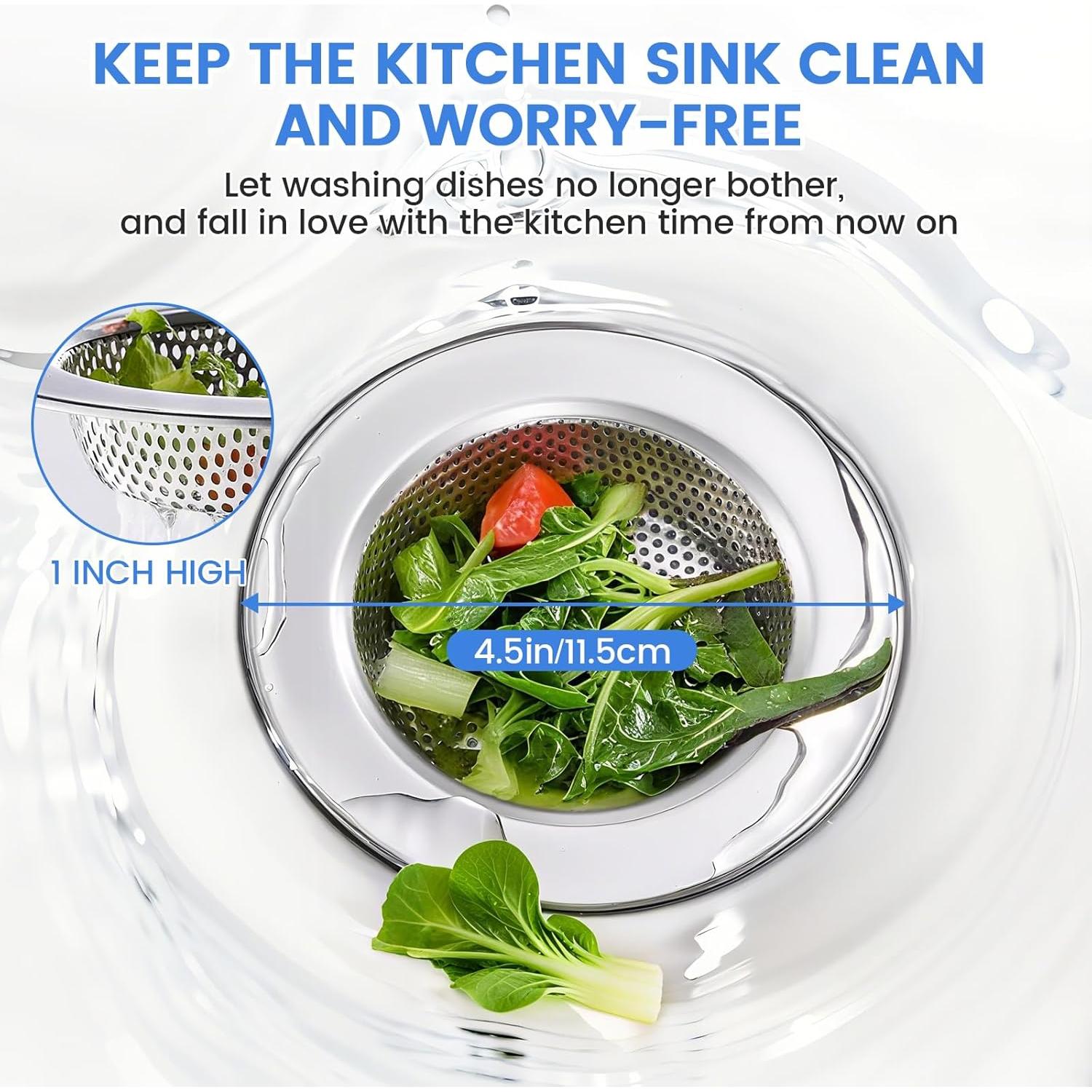 Colador de Fregadero de Acero Inoxidable SIONLANG - Juego de 3