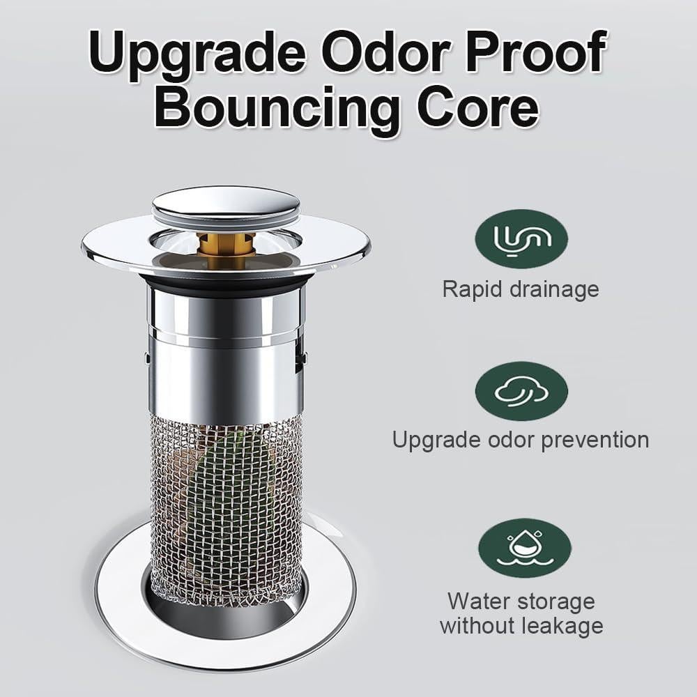 Filtro de Drenaje Emergente DUOYHIEL 2 Pack Acero Inoxidable