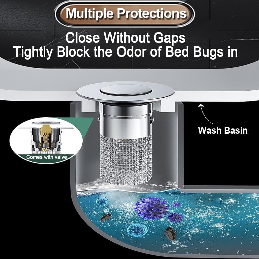 Filtro de Drenaje Emergente DUOYHIEL 2 Pack Acero Inoxidable