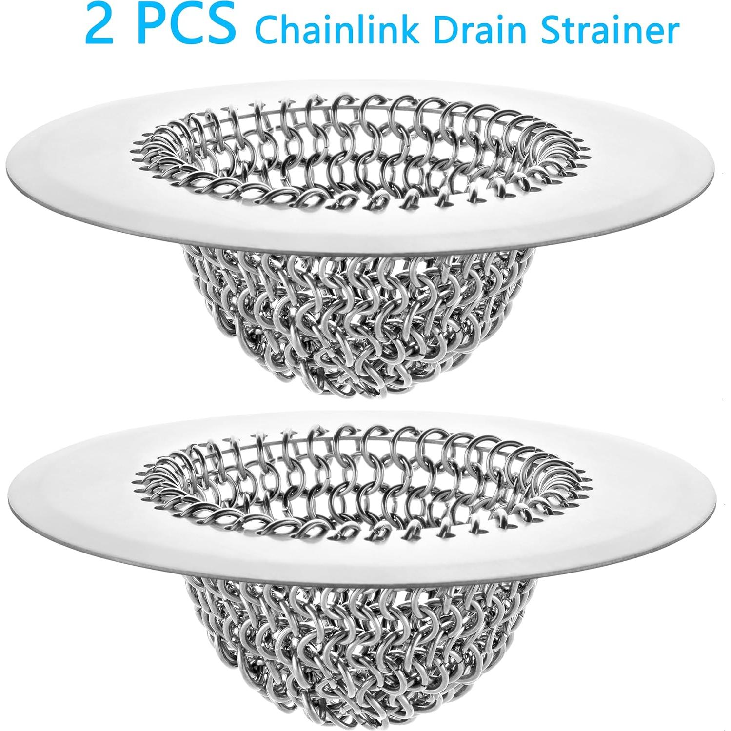 Filtro de Drenaje de Fregadero Acero Inoxidable 304 11.18 cm 2 PCS