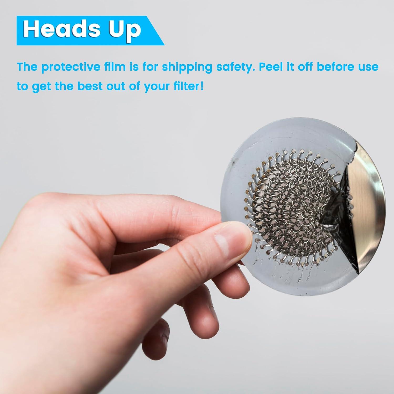 Filtro de Drenaje de Fregadero Acero Inoxidable 304 11.18 cm 2 PCS