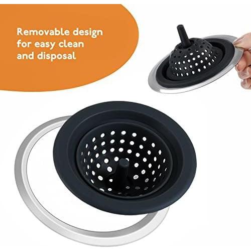 Colador de Fregadero SJDLGN 2 Pcs 16.1x11.9 cm Antibloqueo
