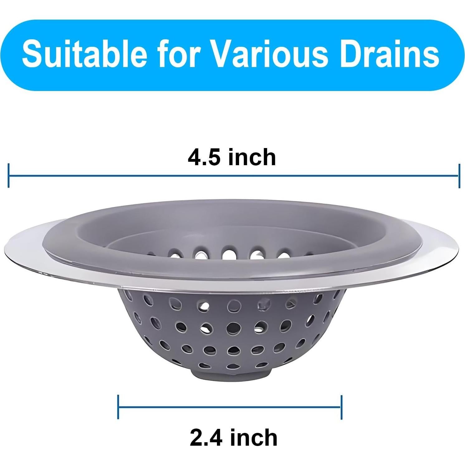 Paquete de 2 Filtros de Drenaje de Cocina Ginbel Direct 11.4 cm