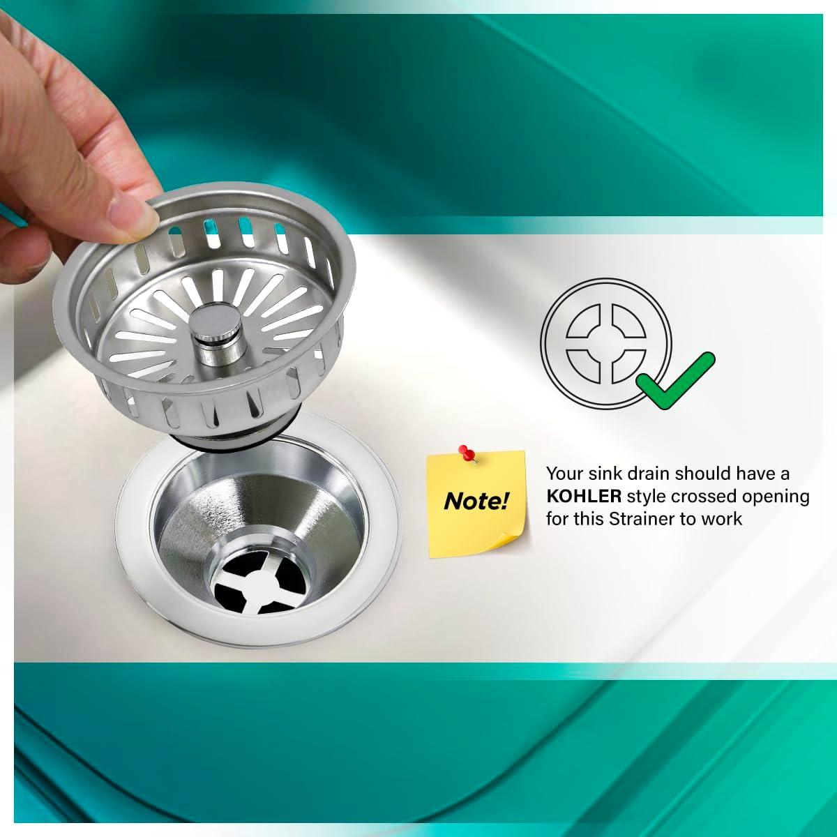 Colador de Fregadero Acero Inoxidable Highcraft 8.89 cm