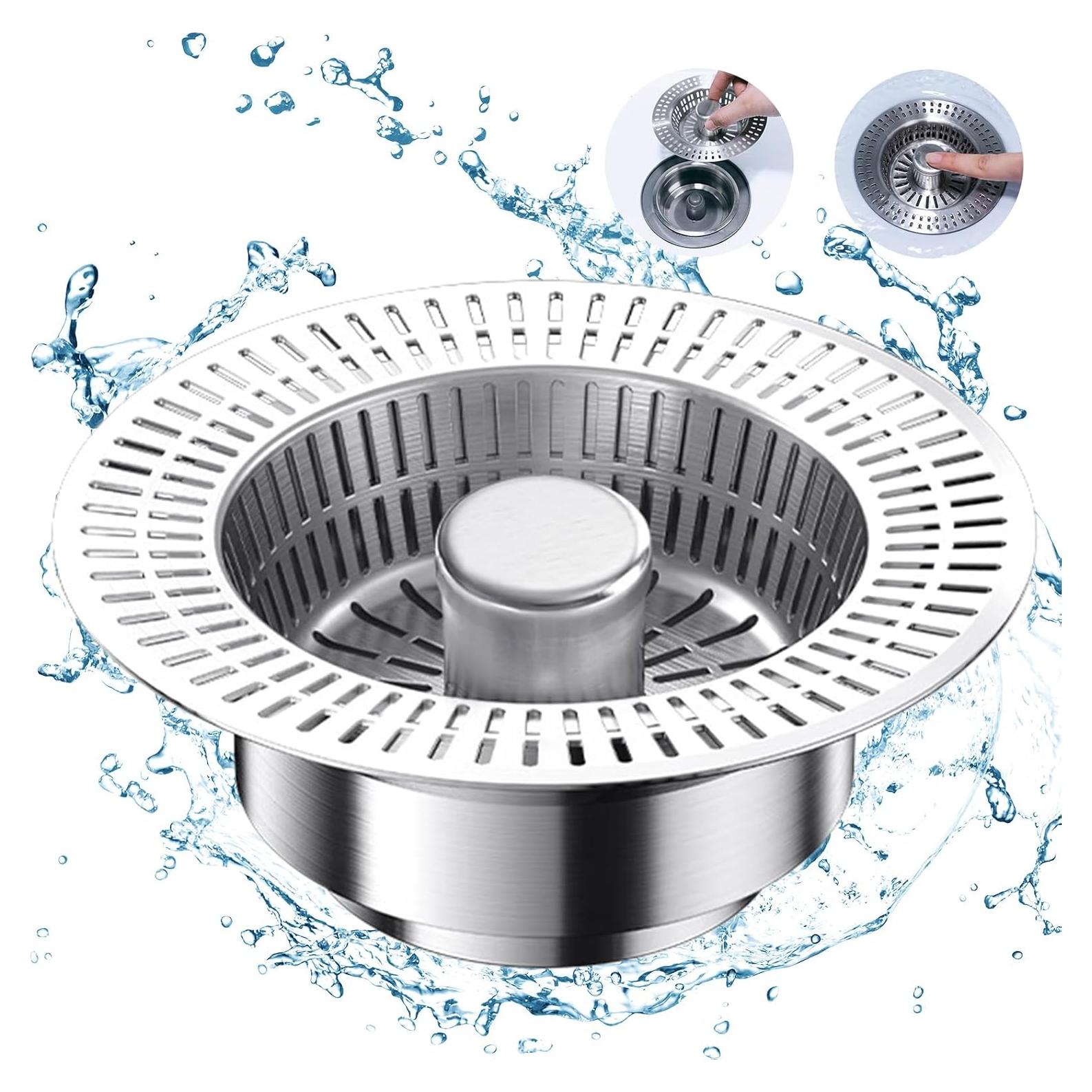Colador de Drenaje 3 en 1 AAEJE Acero Inoxidable 8.6 cm