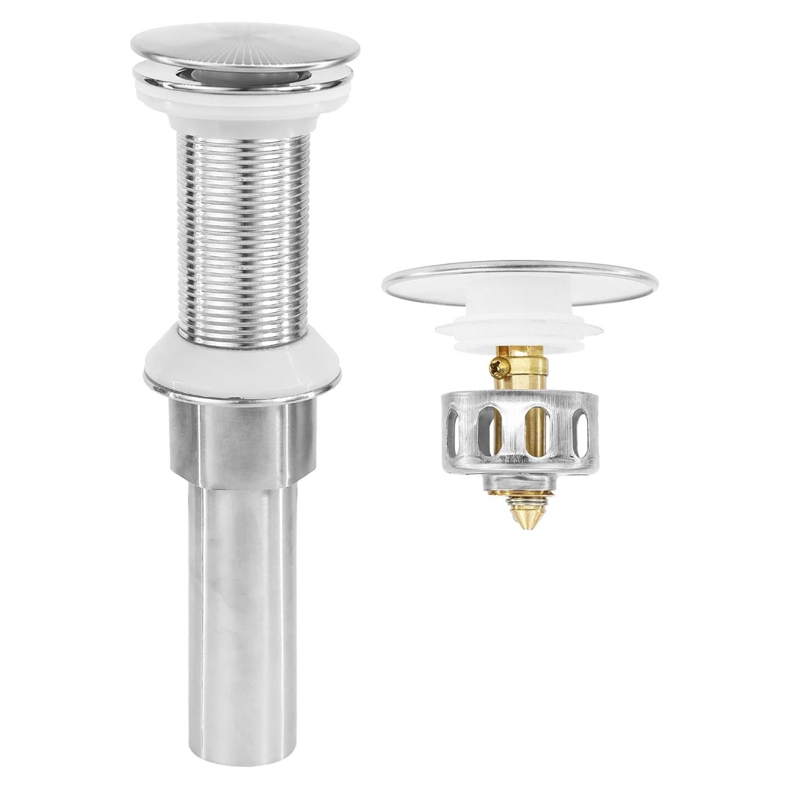 Desagüe de Lavabo Rackickyer Niquel Cepillado Sin Desbordamiento