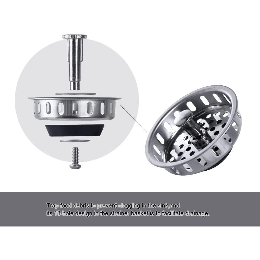 Colador de fregadero de cocina VARNAHOME acero inoxidable 8.89 cm