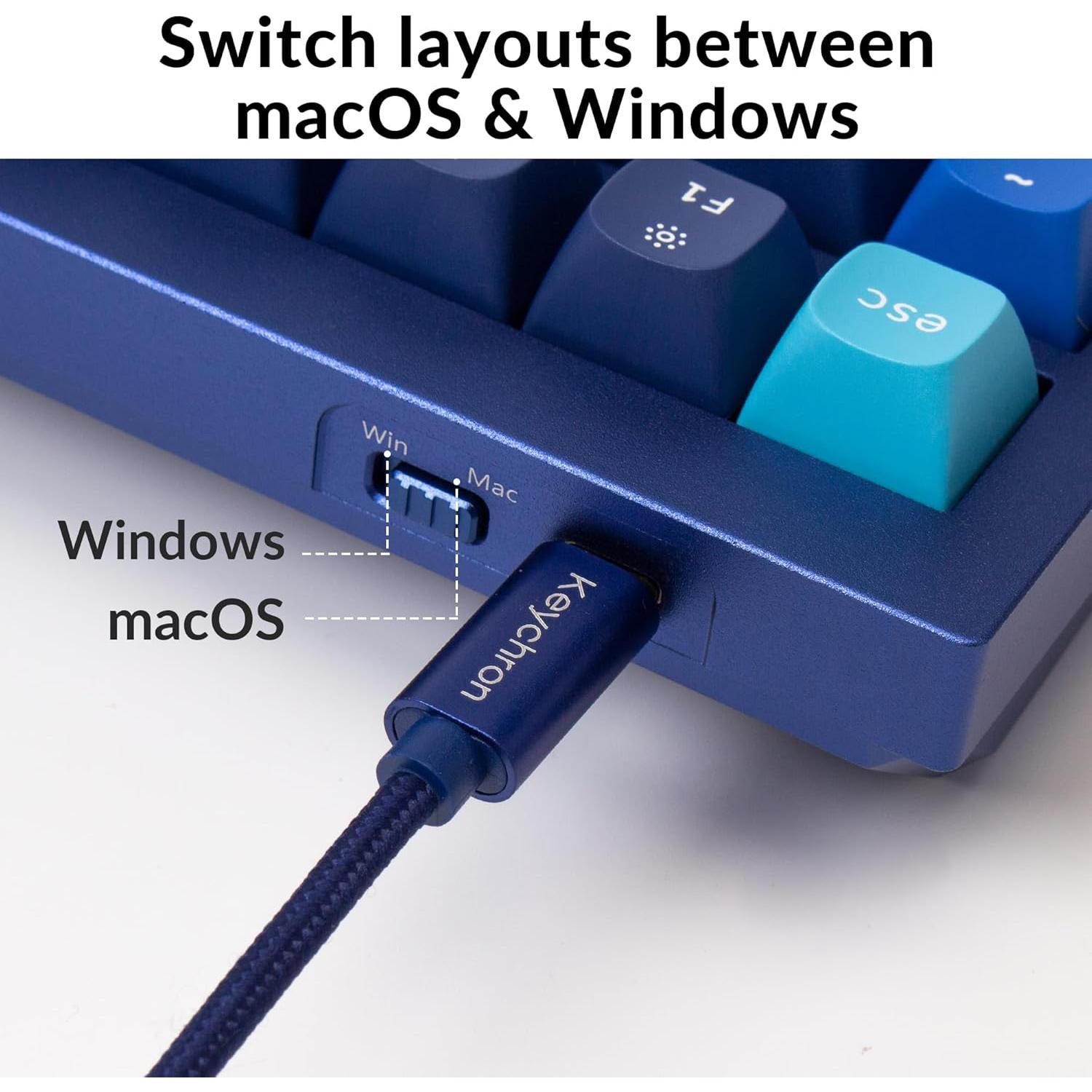 Teclado Mecánico Keychron Q5 96% Programable USB-C Gateron Azul
