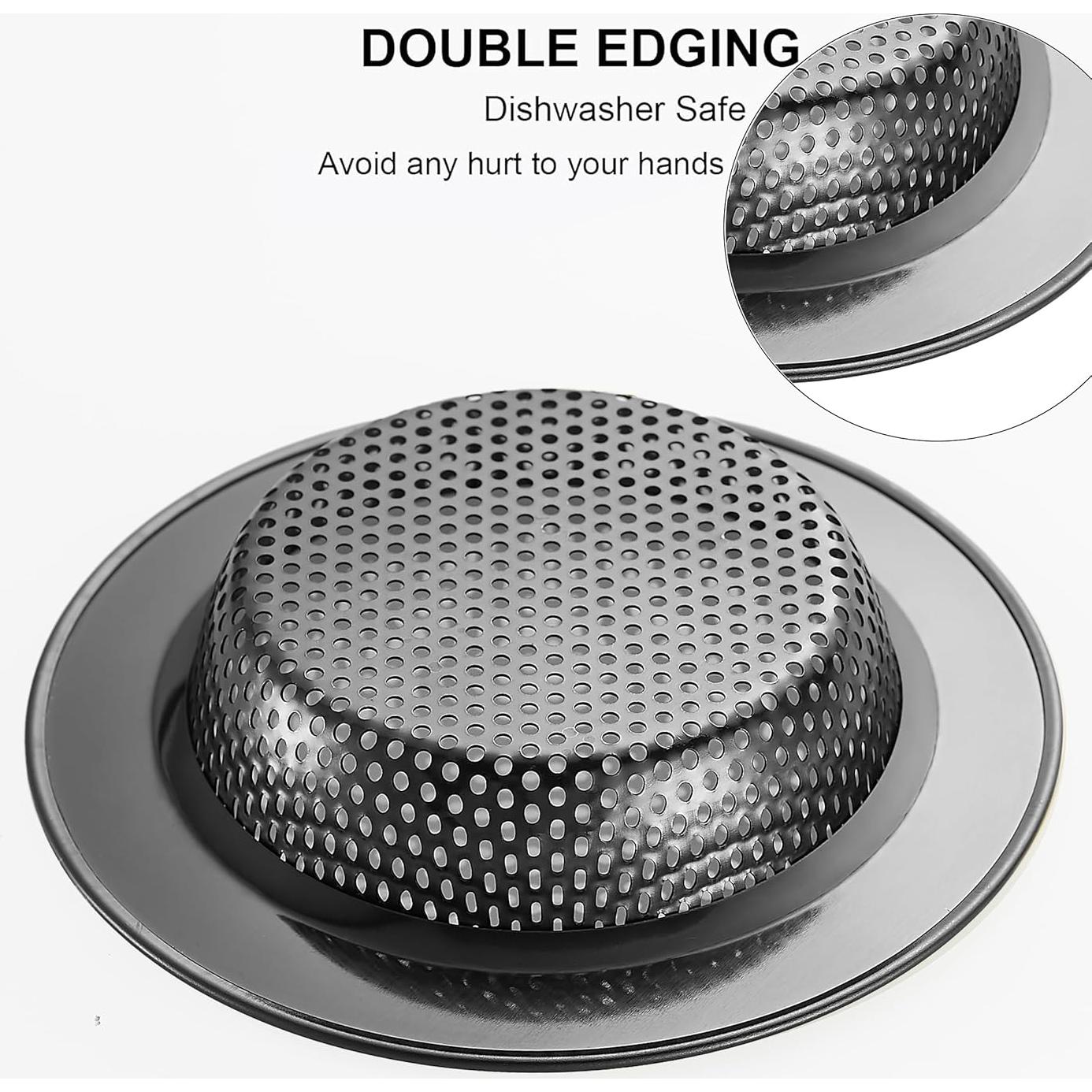 Colador de Fregadero de Cocina LASSHSWA Acero Inoxidable 2 PCS