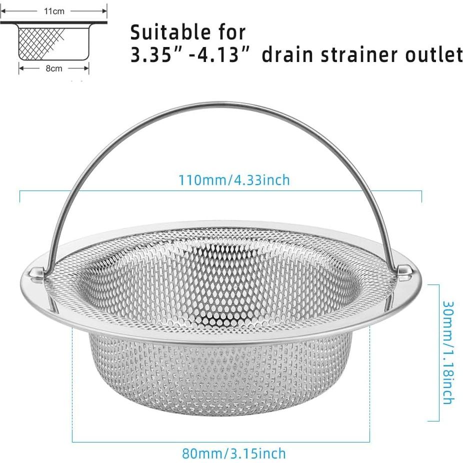 Colador de Fregadero de Acero Inoxidable Haodex 11 cm