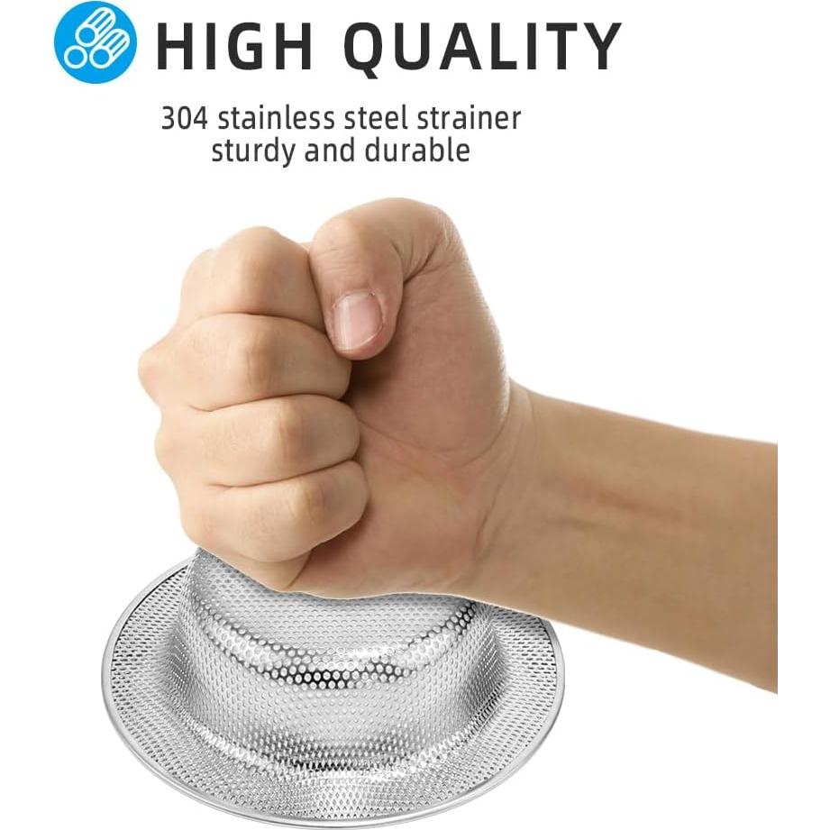 Colador de Fregadero de Acero Inoxidable Haodex 11 cm