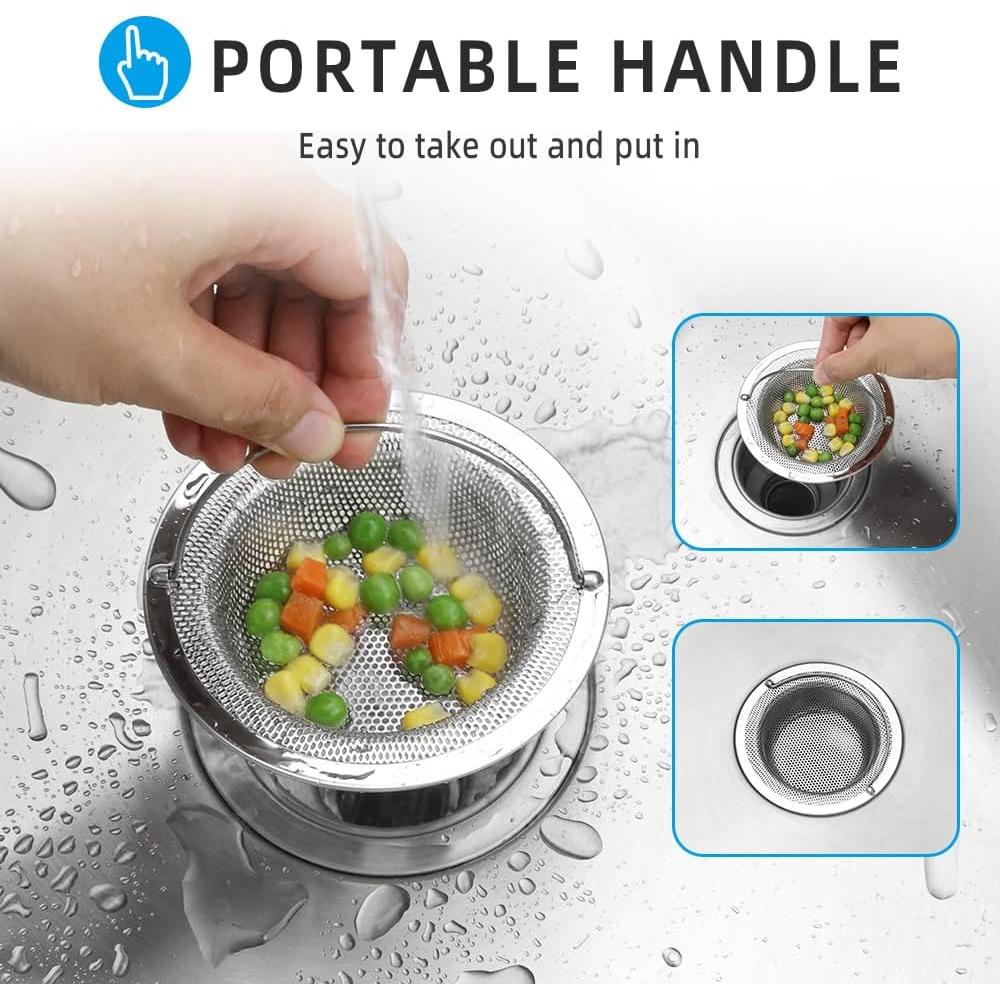 Colador de Fregadero de Acero Inoxidable Haodex 11 cm