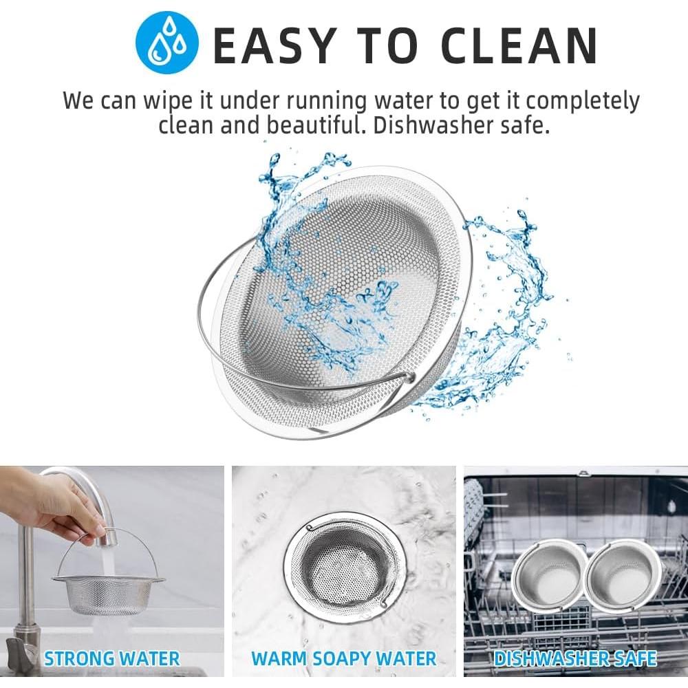 Colador de Fregadero de Acero Inoxidable Haodex 11 cm