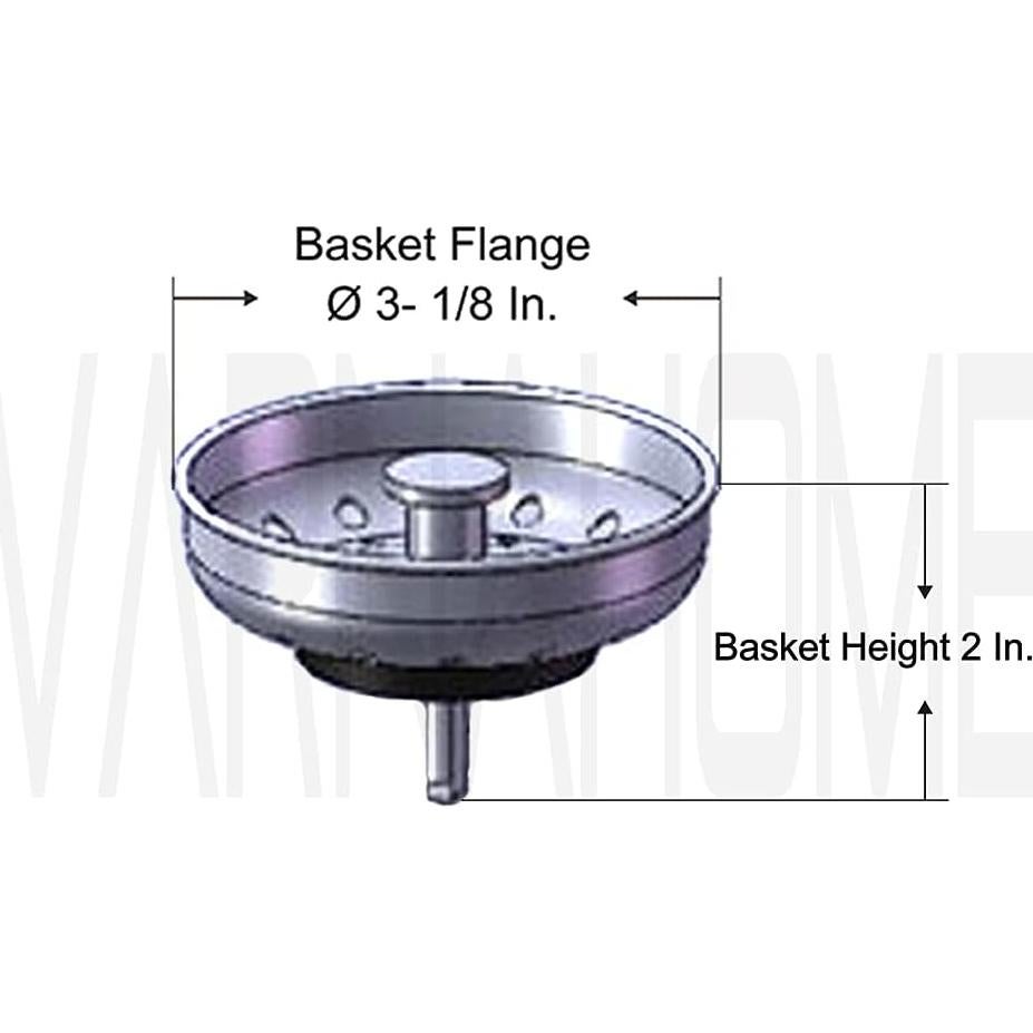 Colador de Fregadero VARNAHOME Acero Inoxidable 8.89 cm