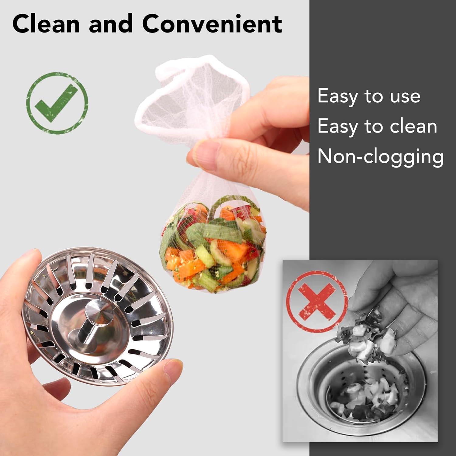 450 Bolsas de Malla Desechables para Colador de Fregadero WTEHSOPL