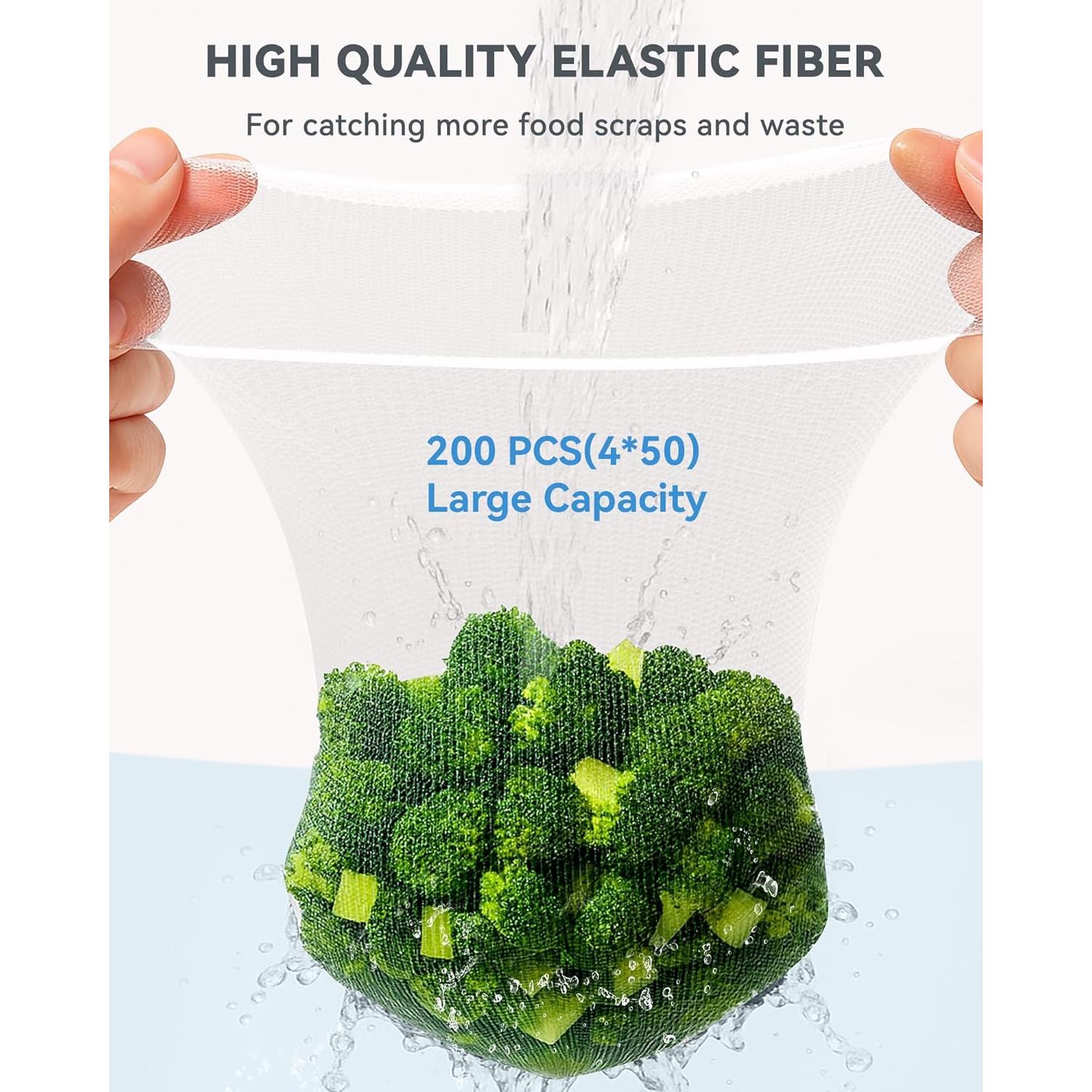 Soporte de colador de fregadero BOTEMY + 200 bolsas desechables