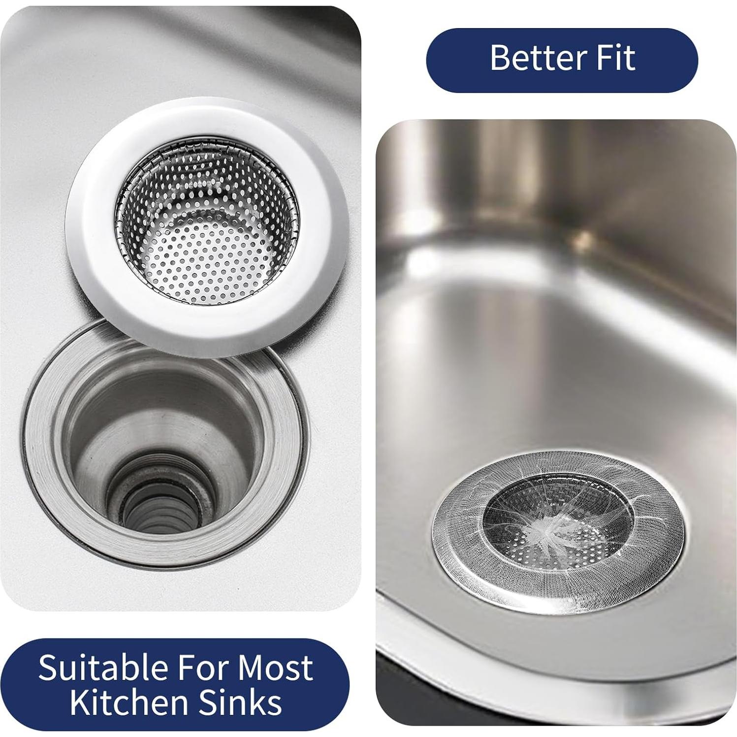 Filtros de Drenaje BATHRINS - 100 Piezas Doble Capa Acero Inoxidable