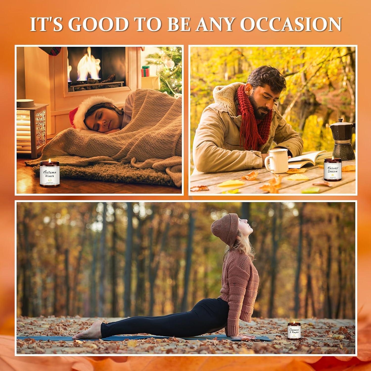 Vela Aromática de Otoño Auelife 198 g Cera de Soja Natural