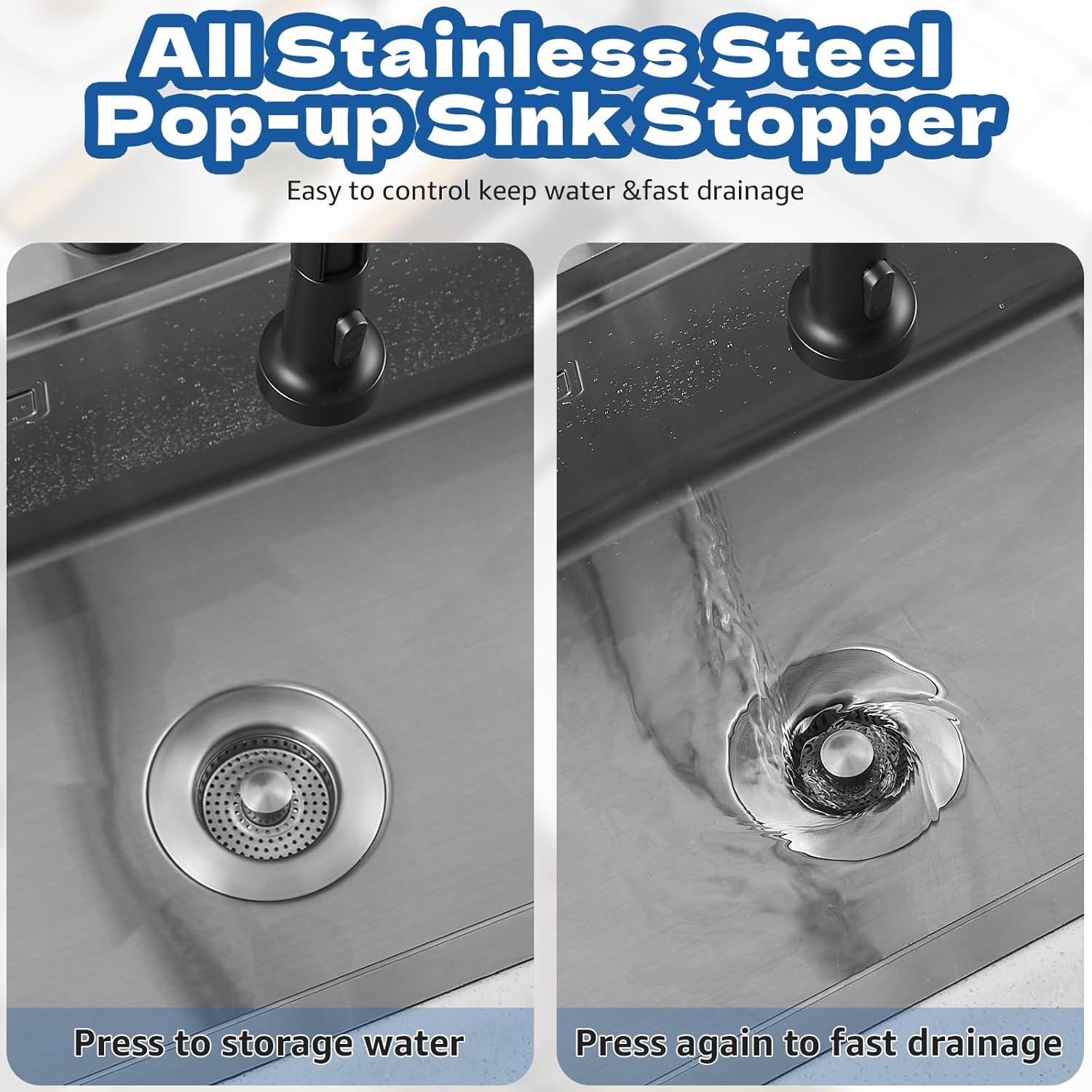 Colador de Drenaje 4 en 1 Pollock Acero Inoxidable 88.9 mm