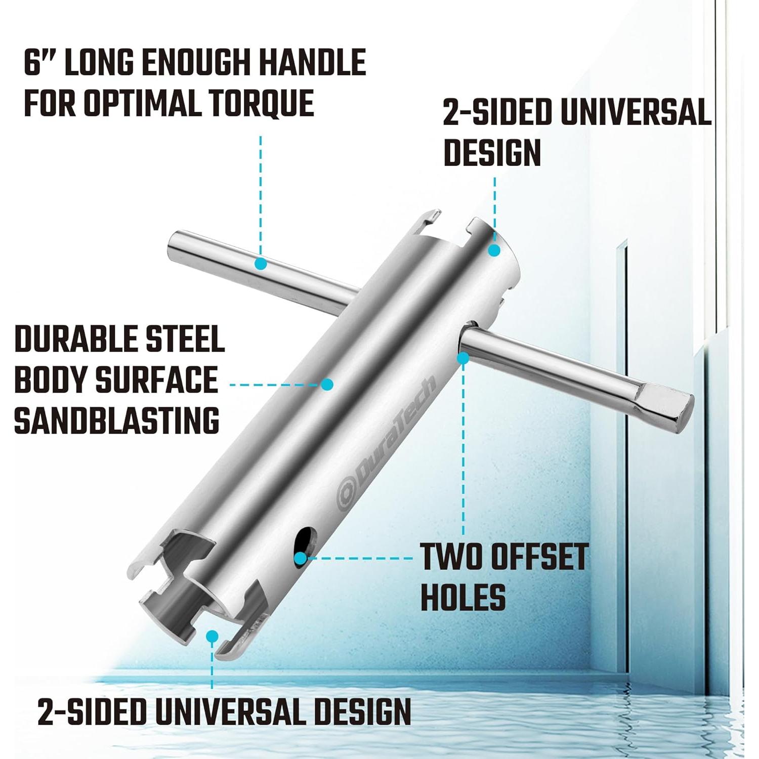 Llave de Estrangulador DURATECH Doble Extremo 1/2" y 3/8"