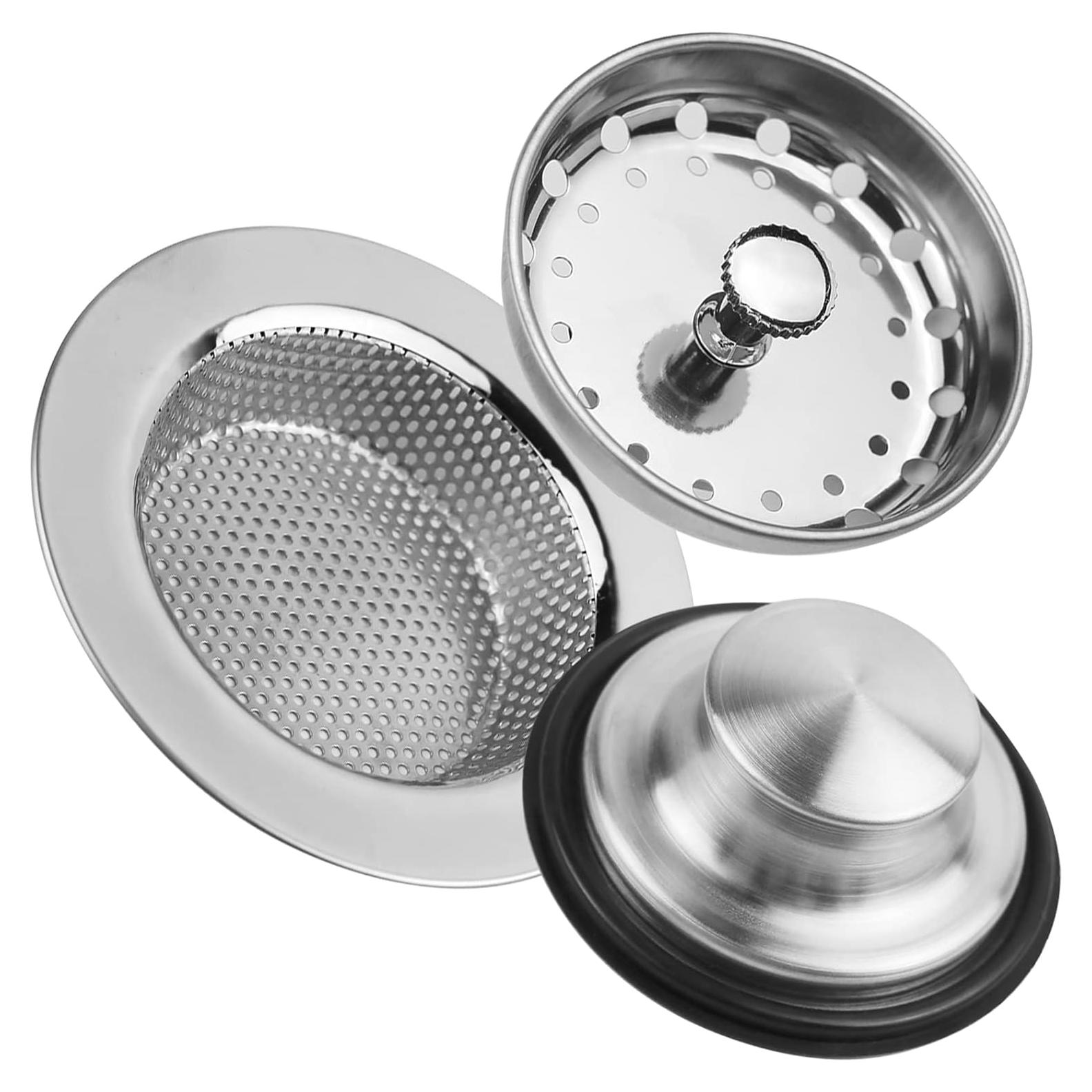 Juego de 3 Piezas Tapón y Filtro de Fregadero BOYIVI Inoxidable