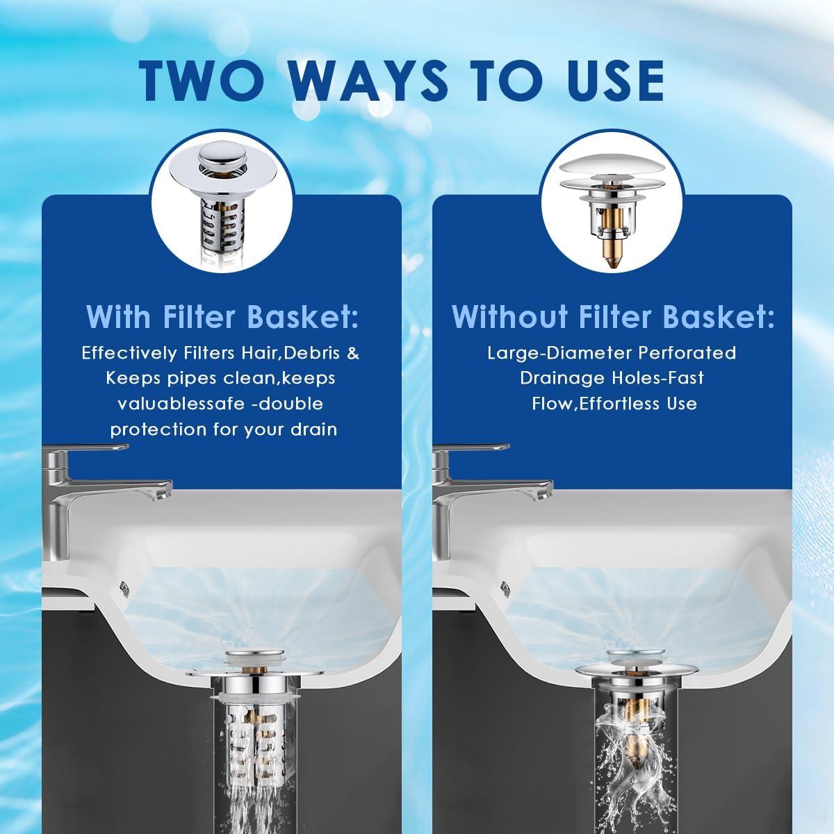 Desagüe de Fregadero 3 en 1 WERMARS con Cesta de Filtro