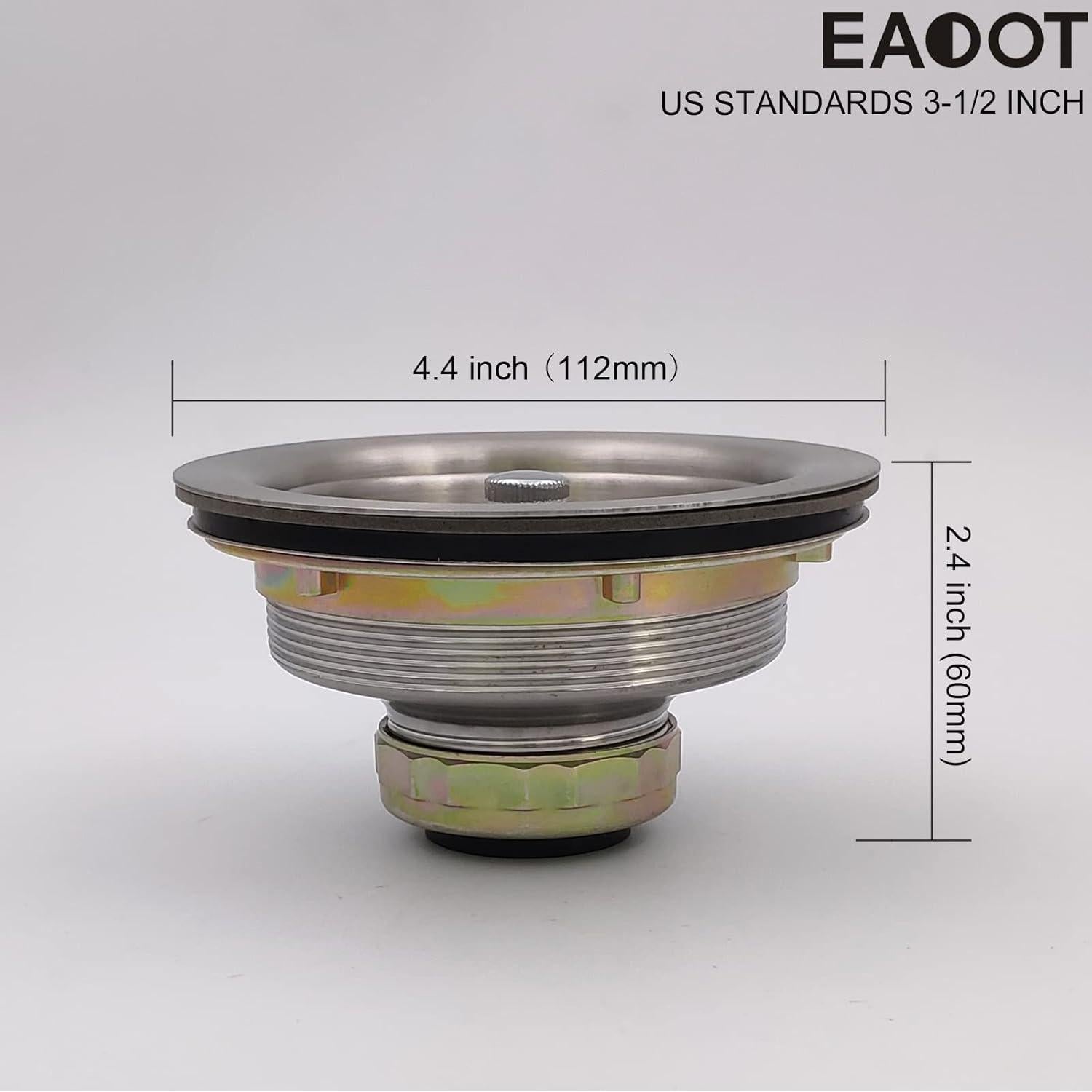 Colador de desagüe EADOT 3.5" nikel cepillado para fregadero