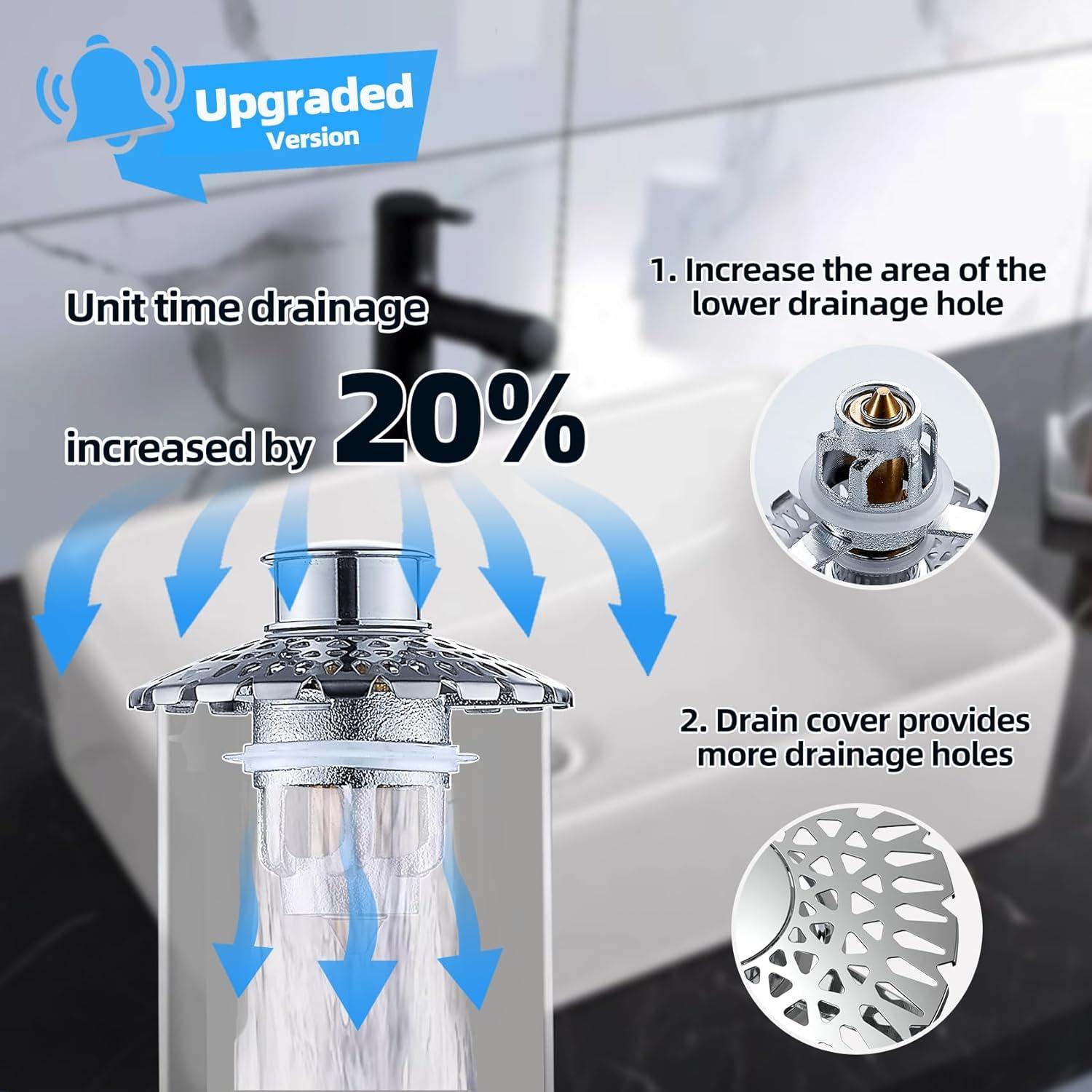 Colador de desagüe HAPPUP en latón, tapa desmontable 28-46mm