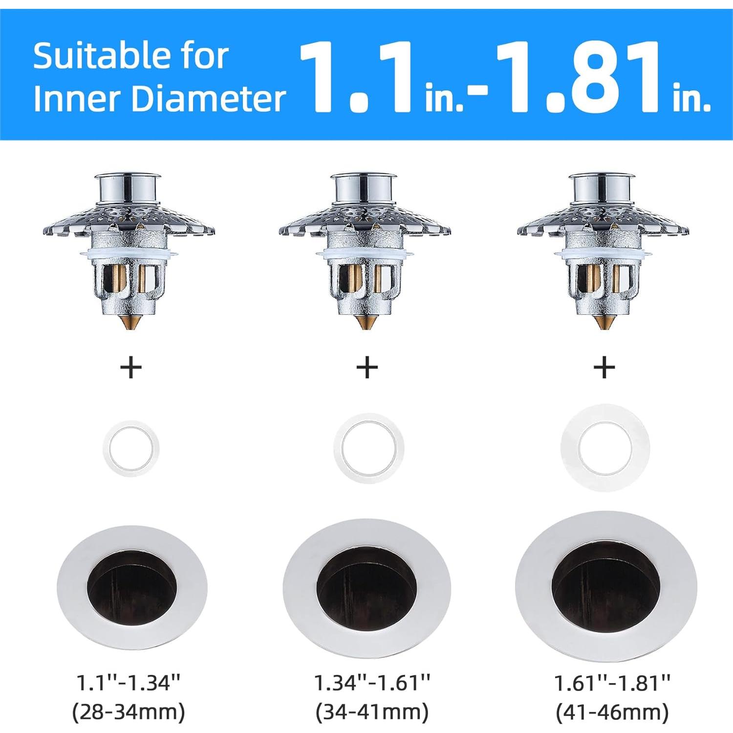 Colador de desagüe HAPPUP en latón, tapa desmontable 28-46mm