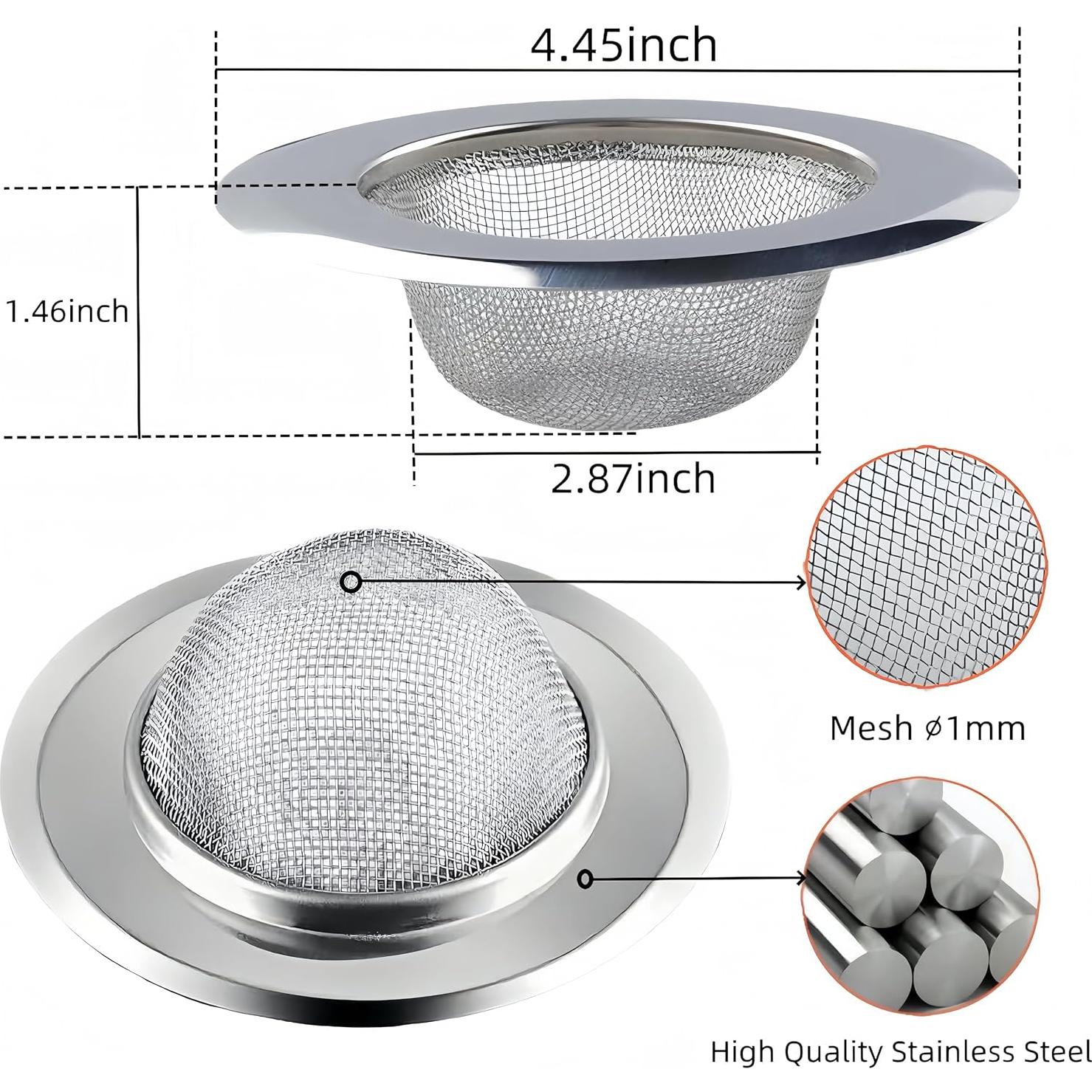 Juego de 2 Filtros de Fregadero Acero Inoxidable CINBILCORN