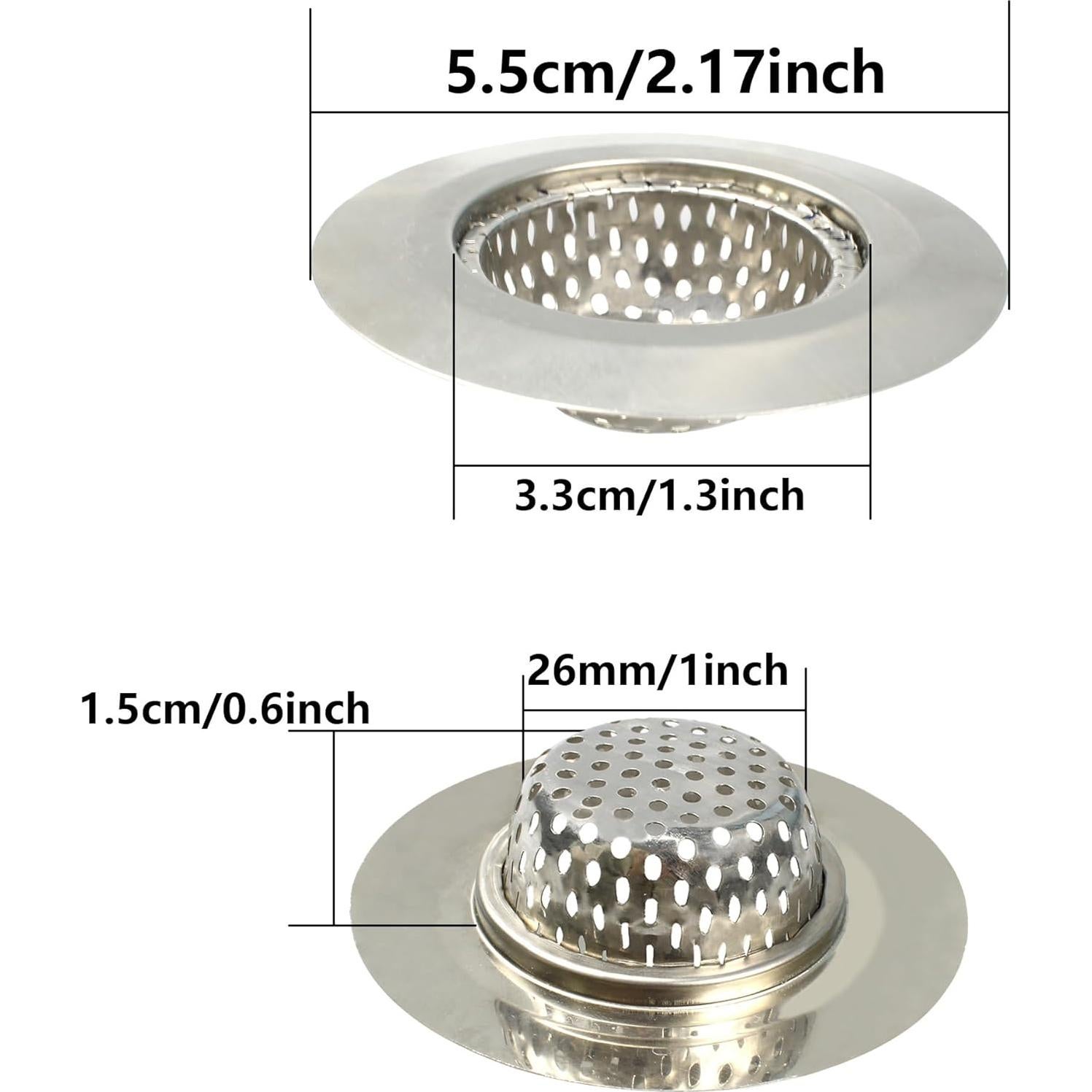 2 Filtros de Drenaje Acero Inoxidable 7.5cm AUXBC
