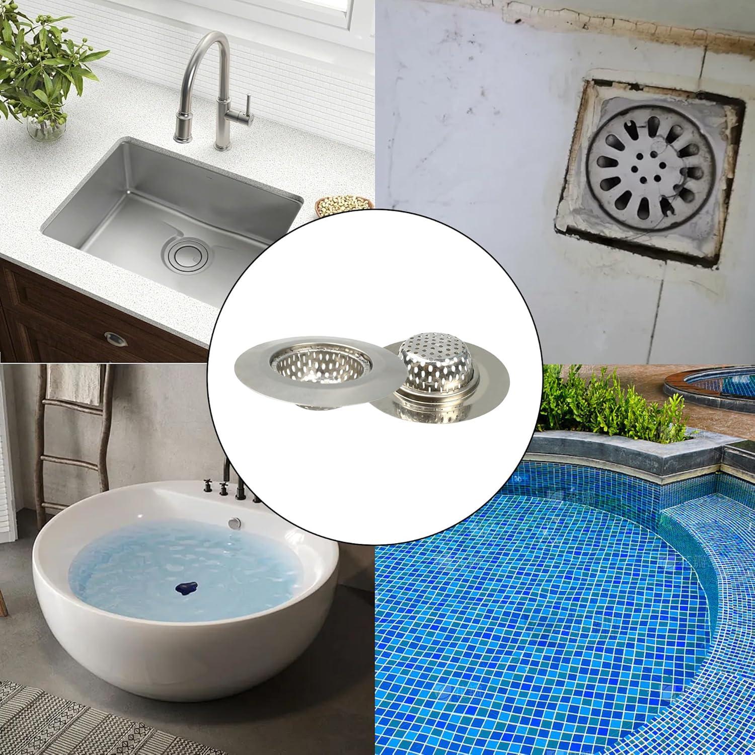 2 Filtros de Drenaje Acero Inoxidable 7.5cm AUXBC