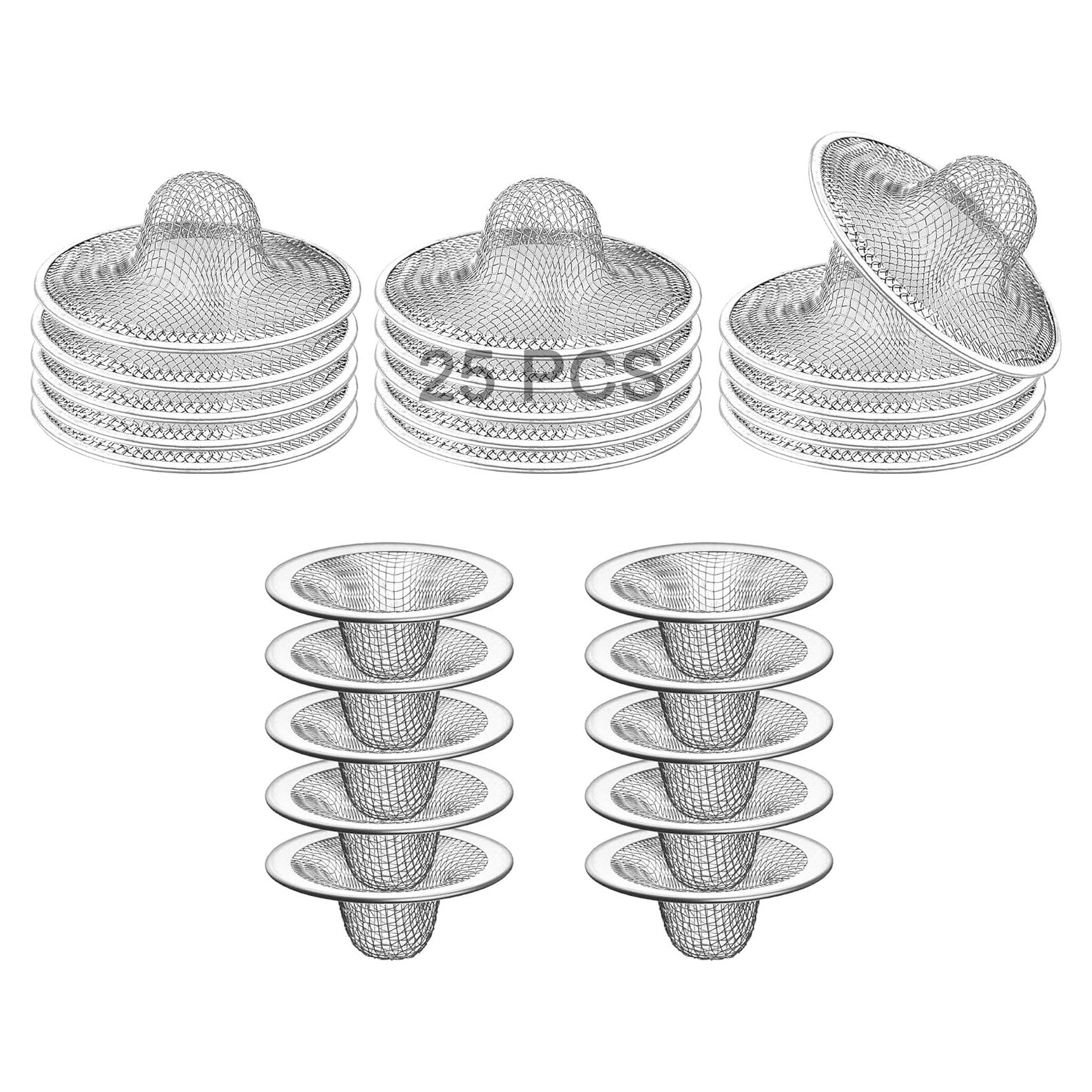 25 Filtros de Drenaje de Malla Beyoslf Acero Inoxidable