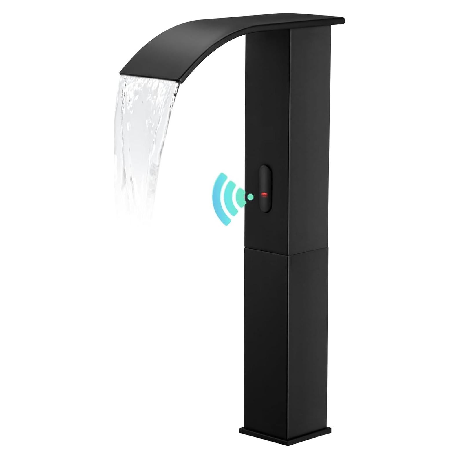 Grifo de lavabo sin contacto ZHIXINGKX PBGY negro alto