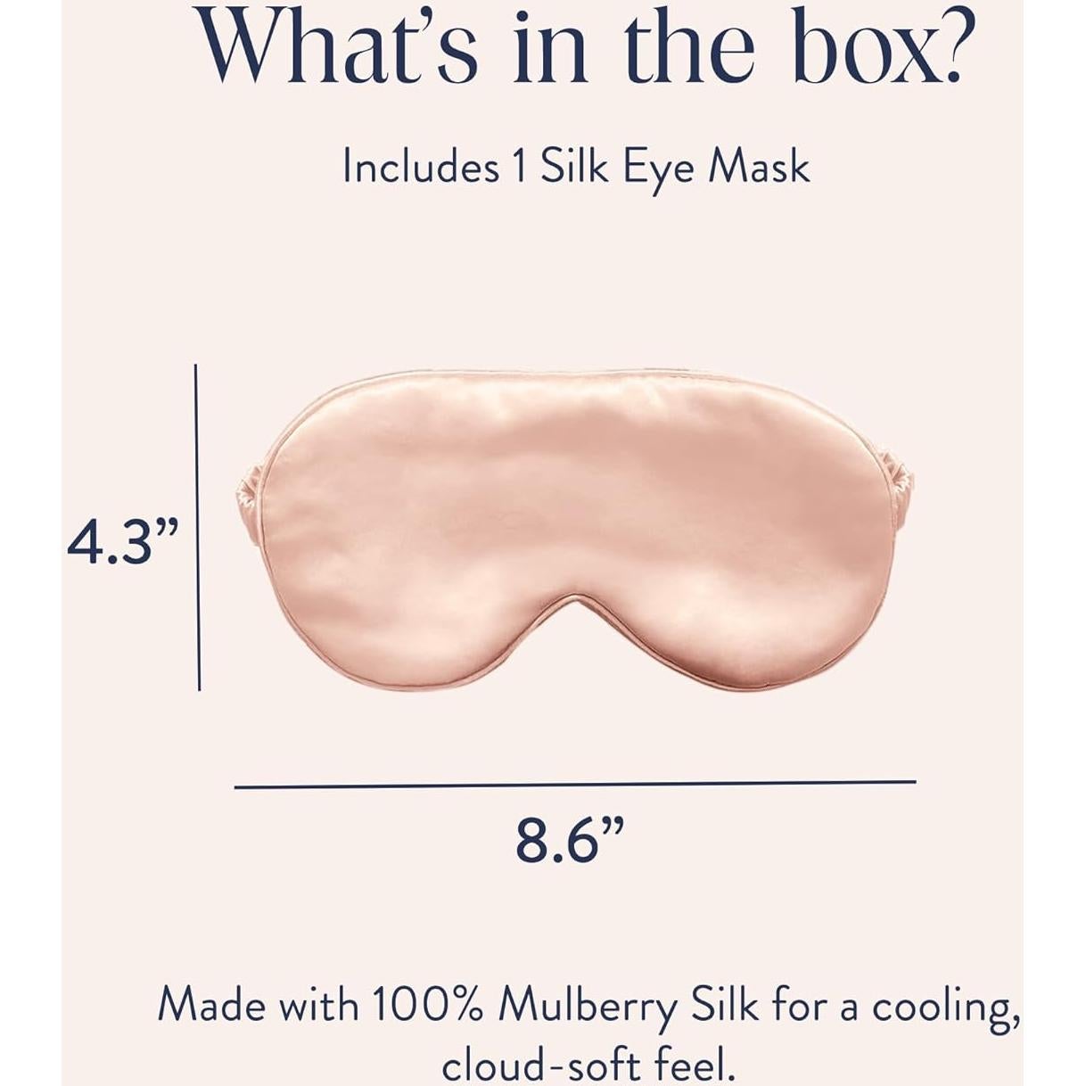 Máscara de Ojos de Seda Brooklinen Rosa Blush 100% Mulberry