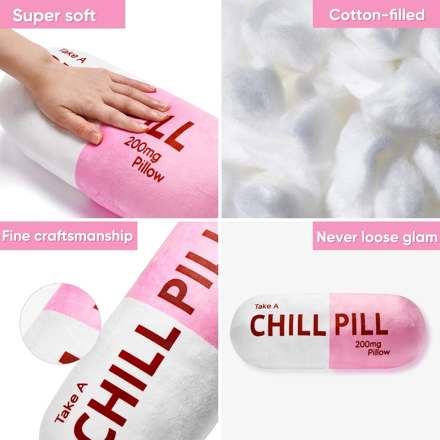 Almohada Decorativa Chill Pill HZ MY Rosa Suave 43x22 cm