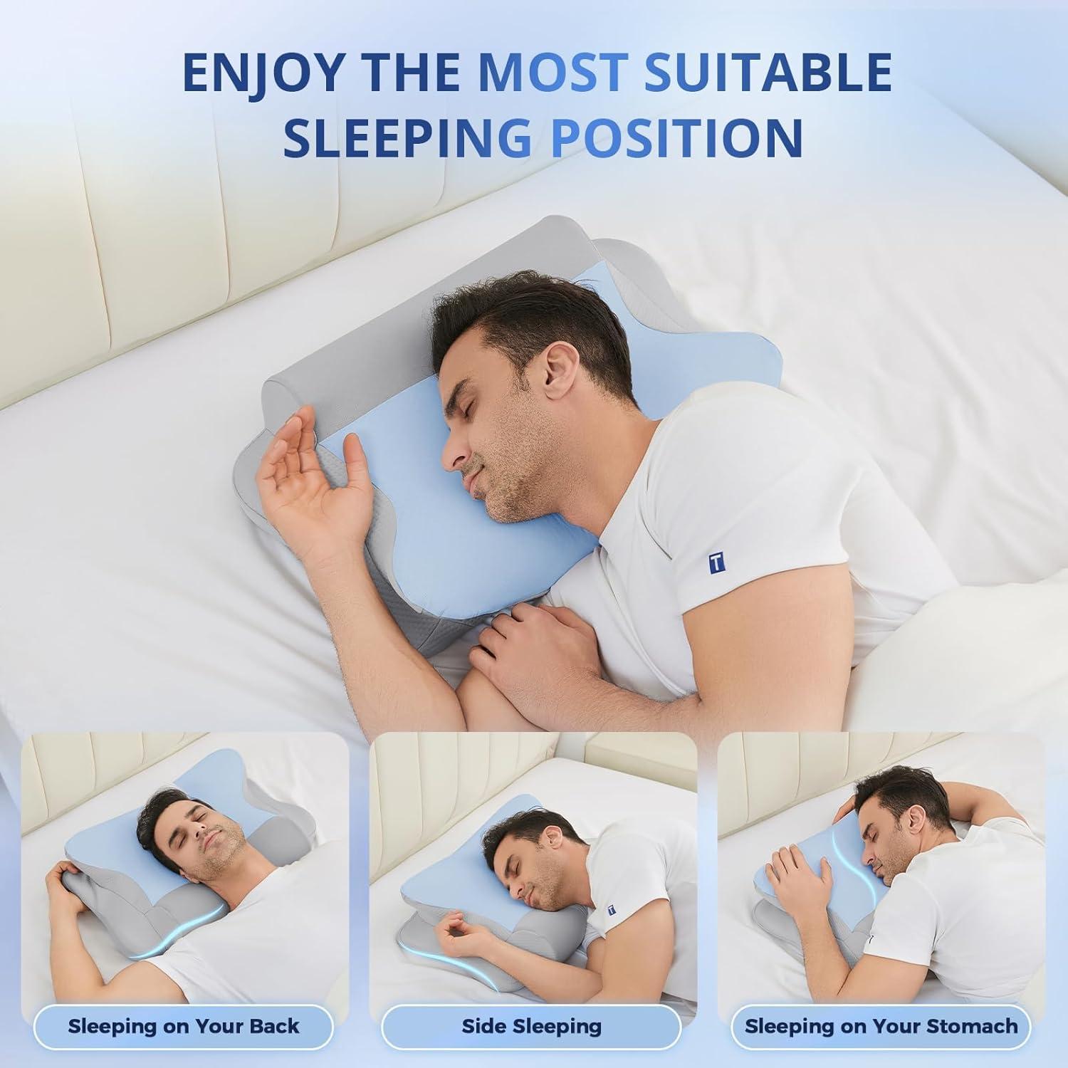 Almohada Cervical JOLLYVOGUE Espuma con Memoria Ergonomica 63x38cm