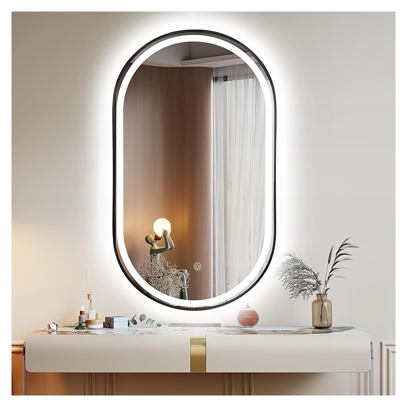 Espejo de Baño LED Ovalado TheiaMo 101.6x61cm Antivaho