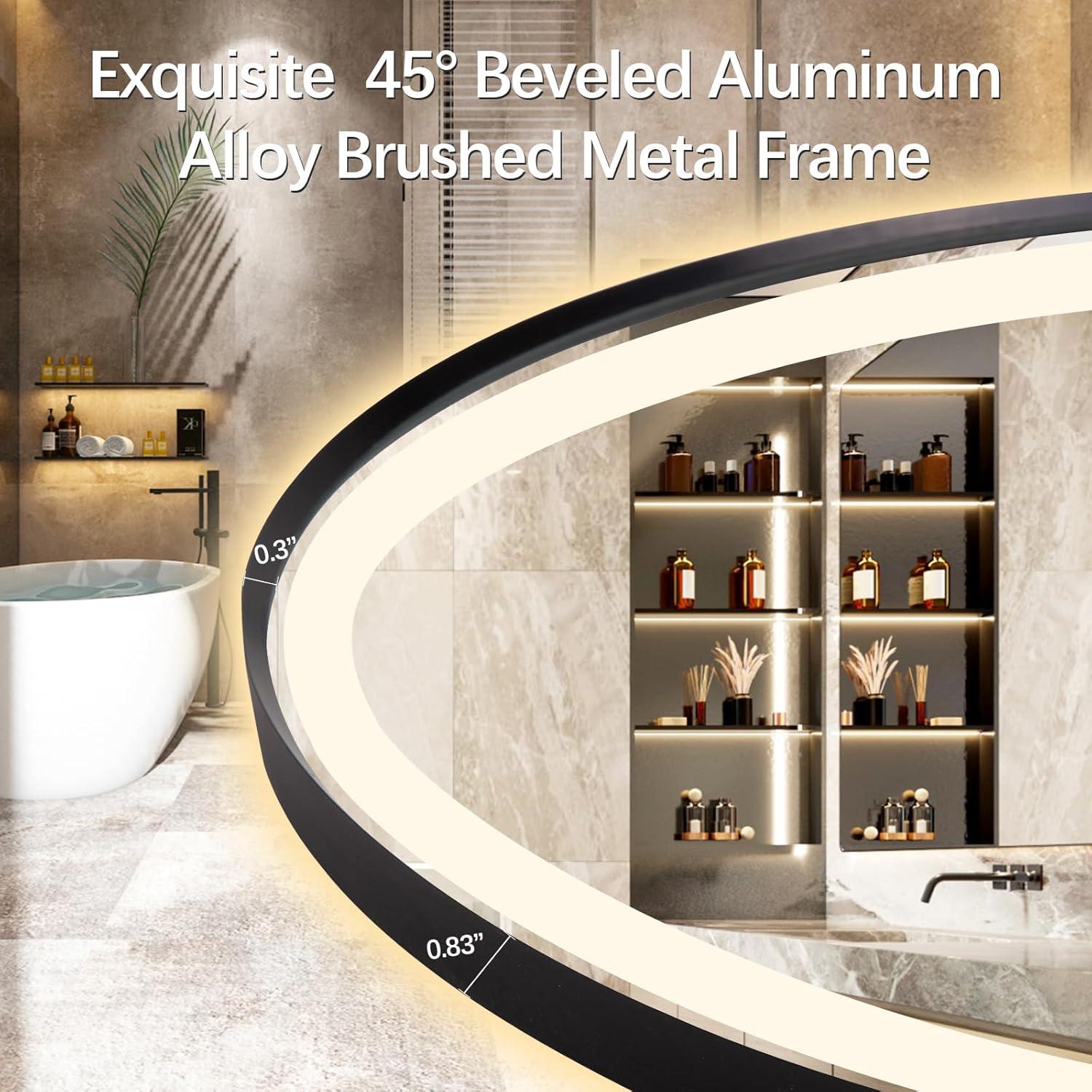 Espejo de Baño LED Ovalado TheiaMo 101.6x61cm Antivaho