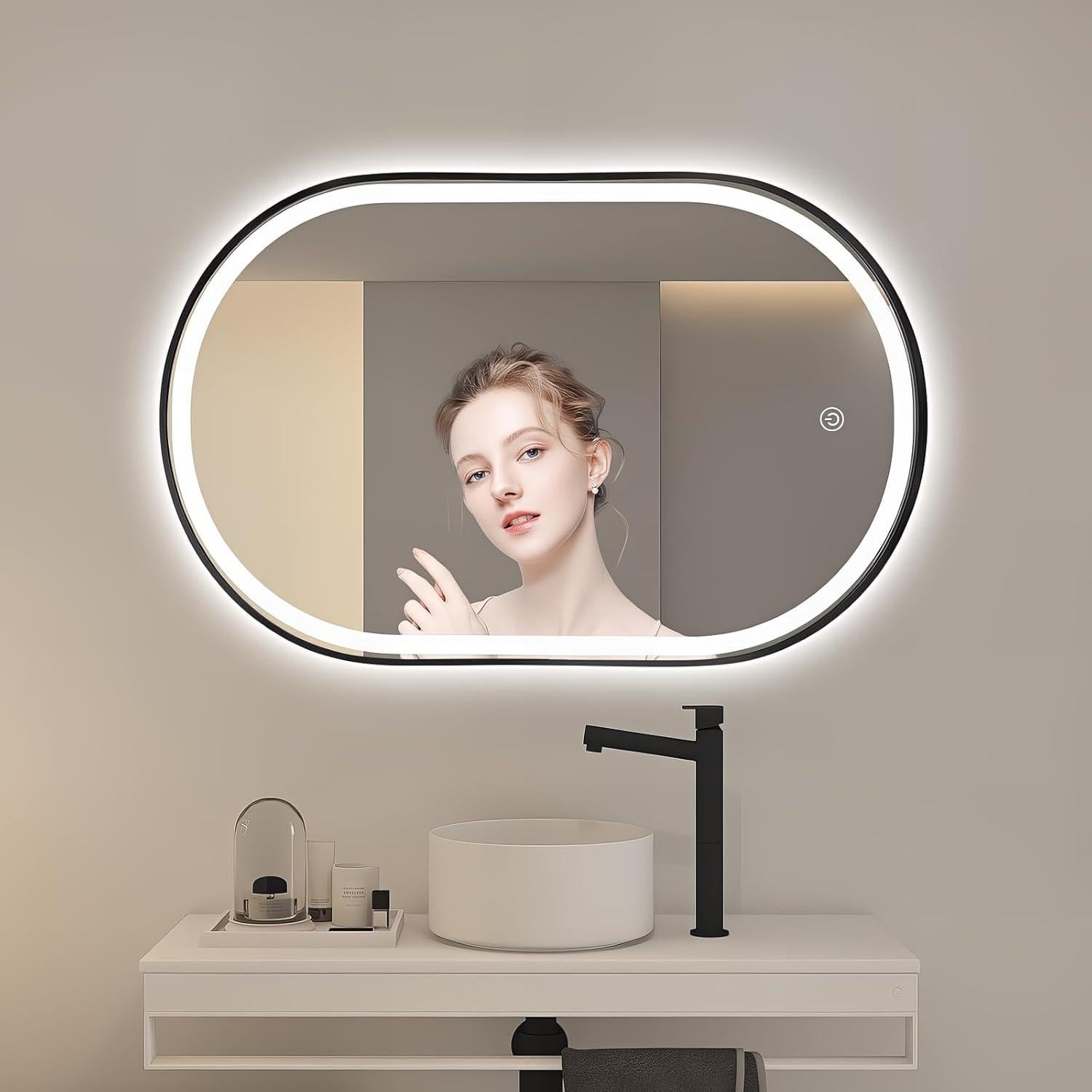 Espejo de Baño LED Ovalado TheiaMo 101.6x61cm Antivaho