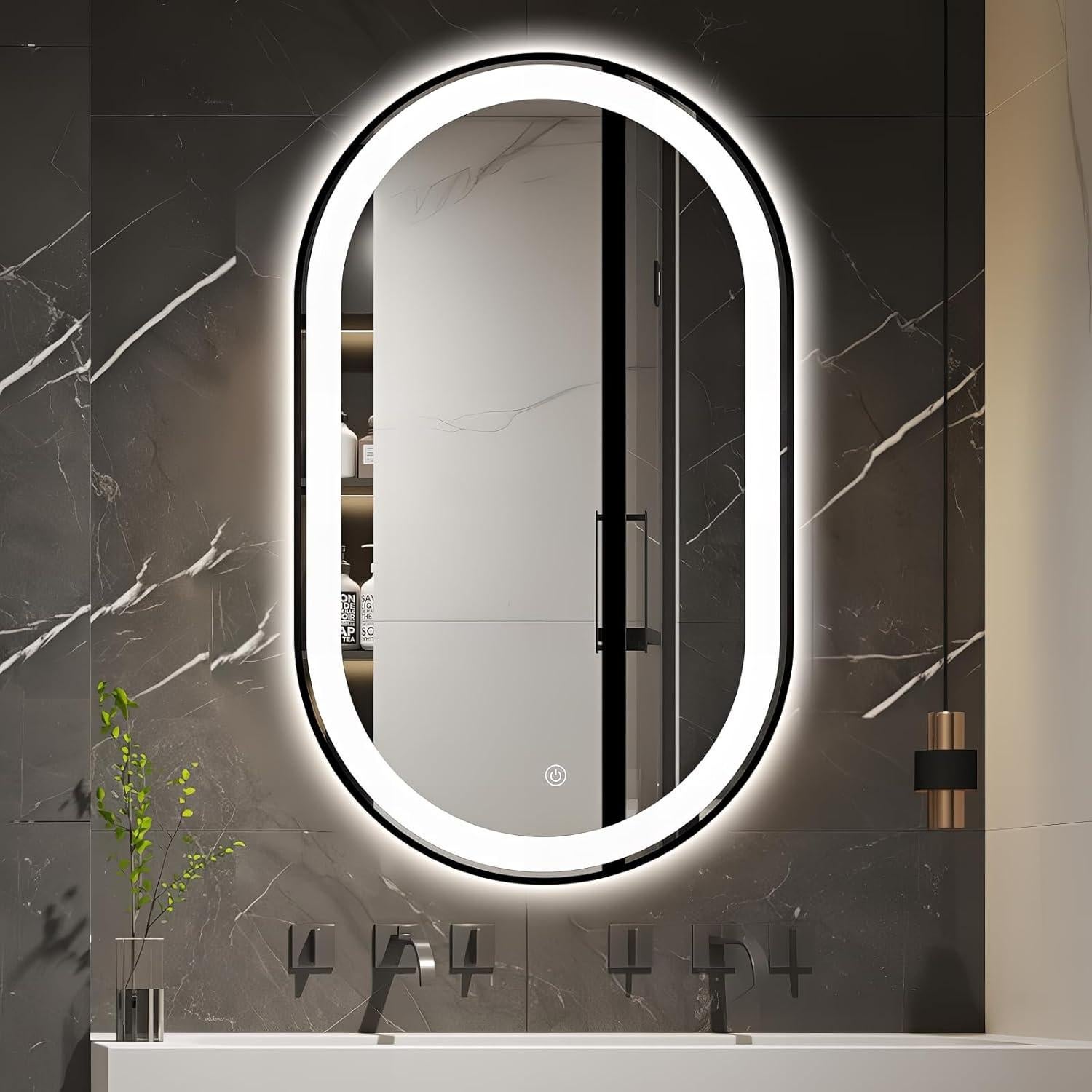 Espejo de Baño LED Ovalado TheiaMo 101.6x61cm Antivaho